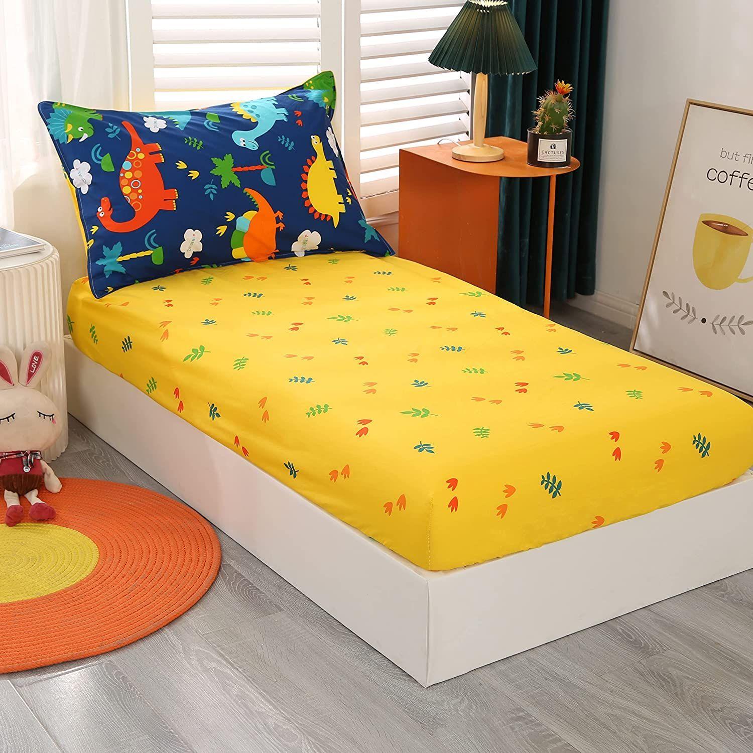 Set ropa para cama de transición Niño  Dinosaurios de 4 piezas Pellitos-2