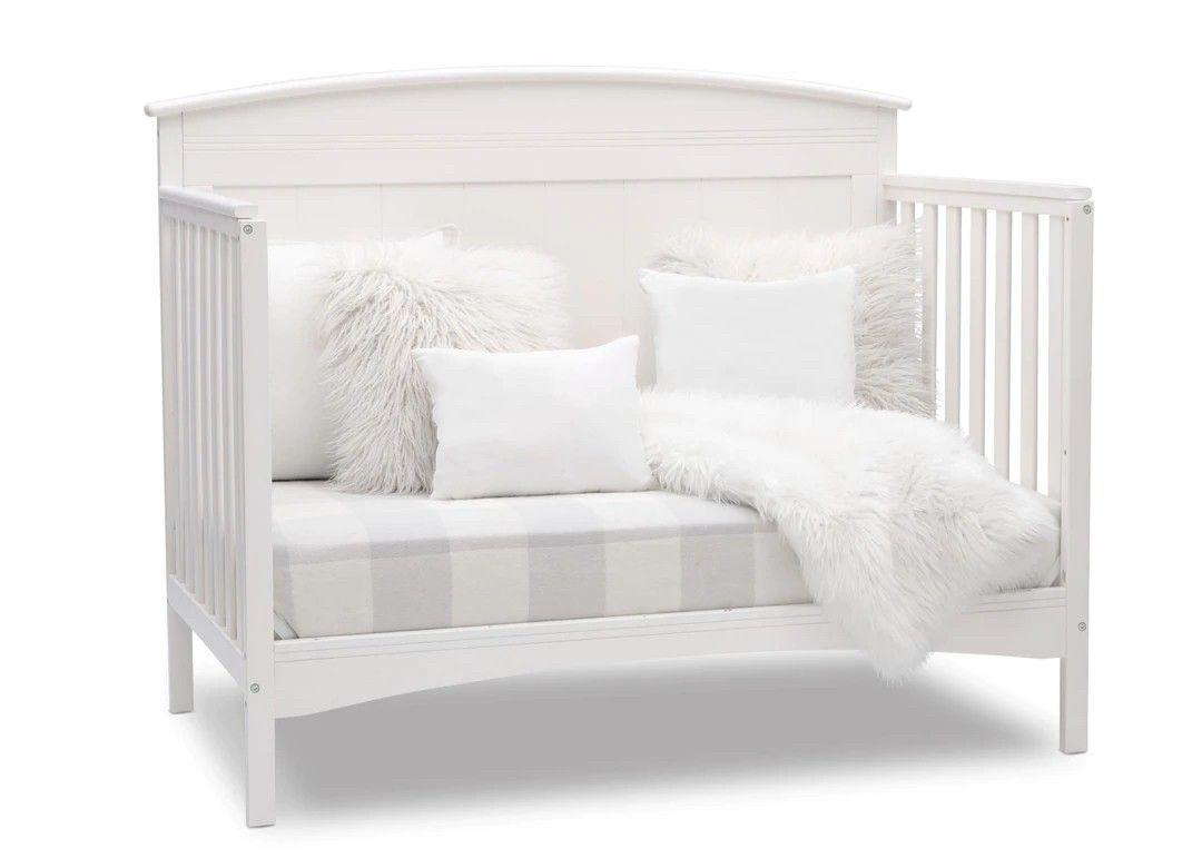 Cuna de madera solida convertible Archer Blanca-6