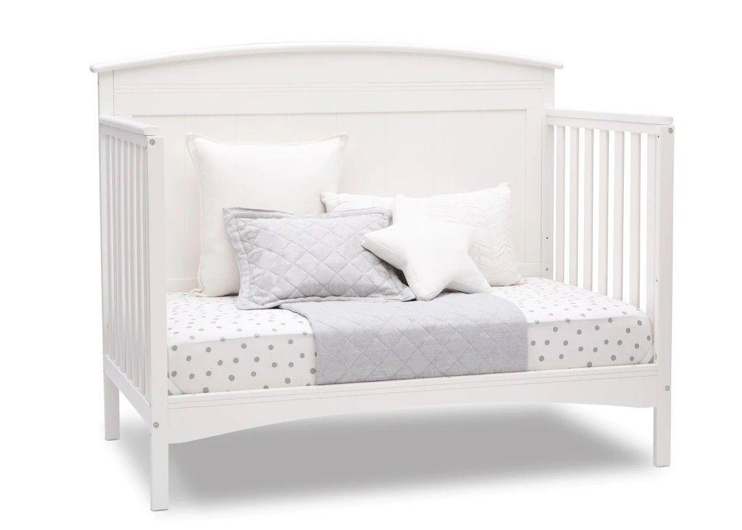 Cuna de madera solida convertible Archer Blanca-3