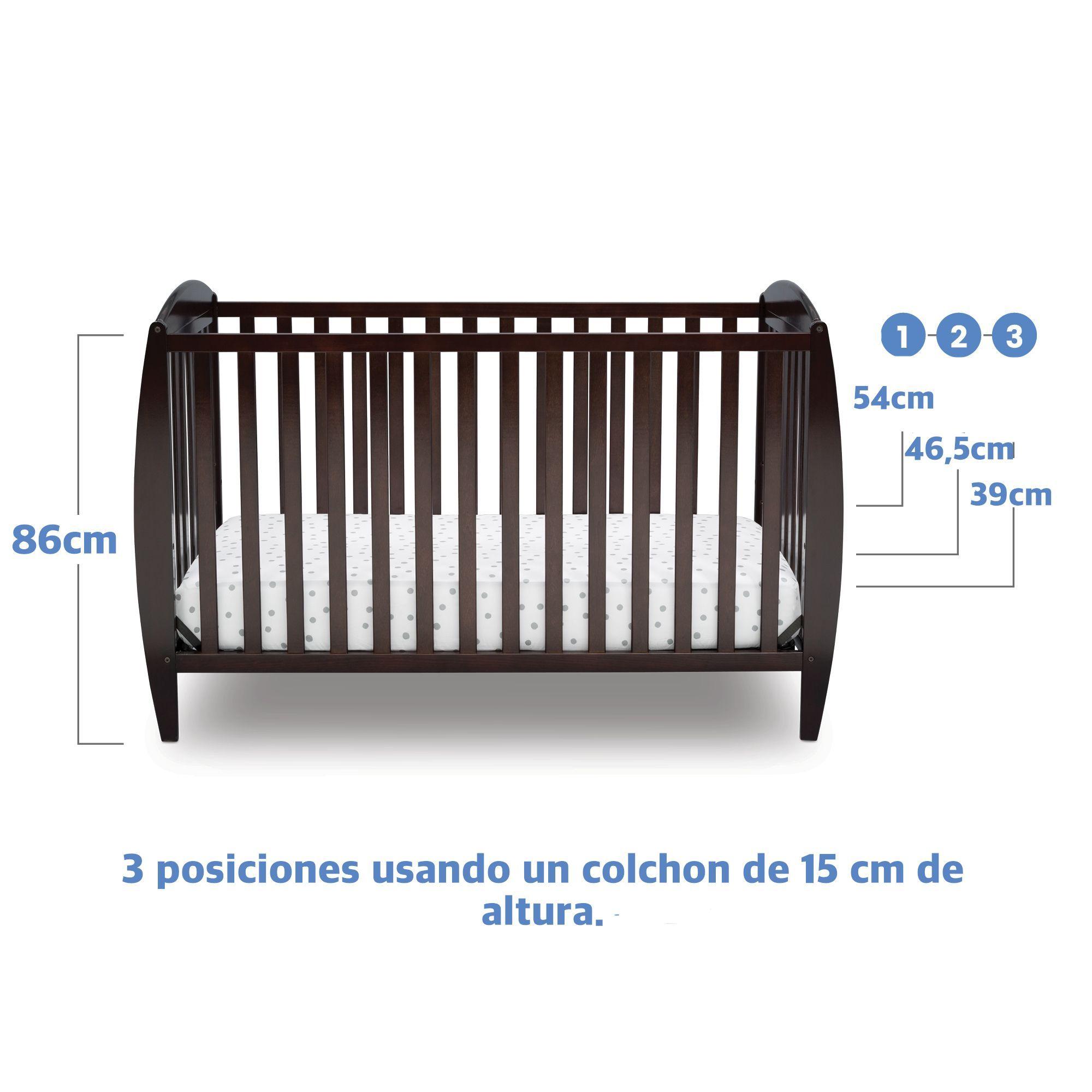 Cuna de madera 4 en 1 taylor Chocolate-5