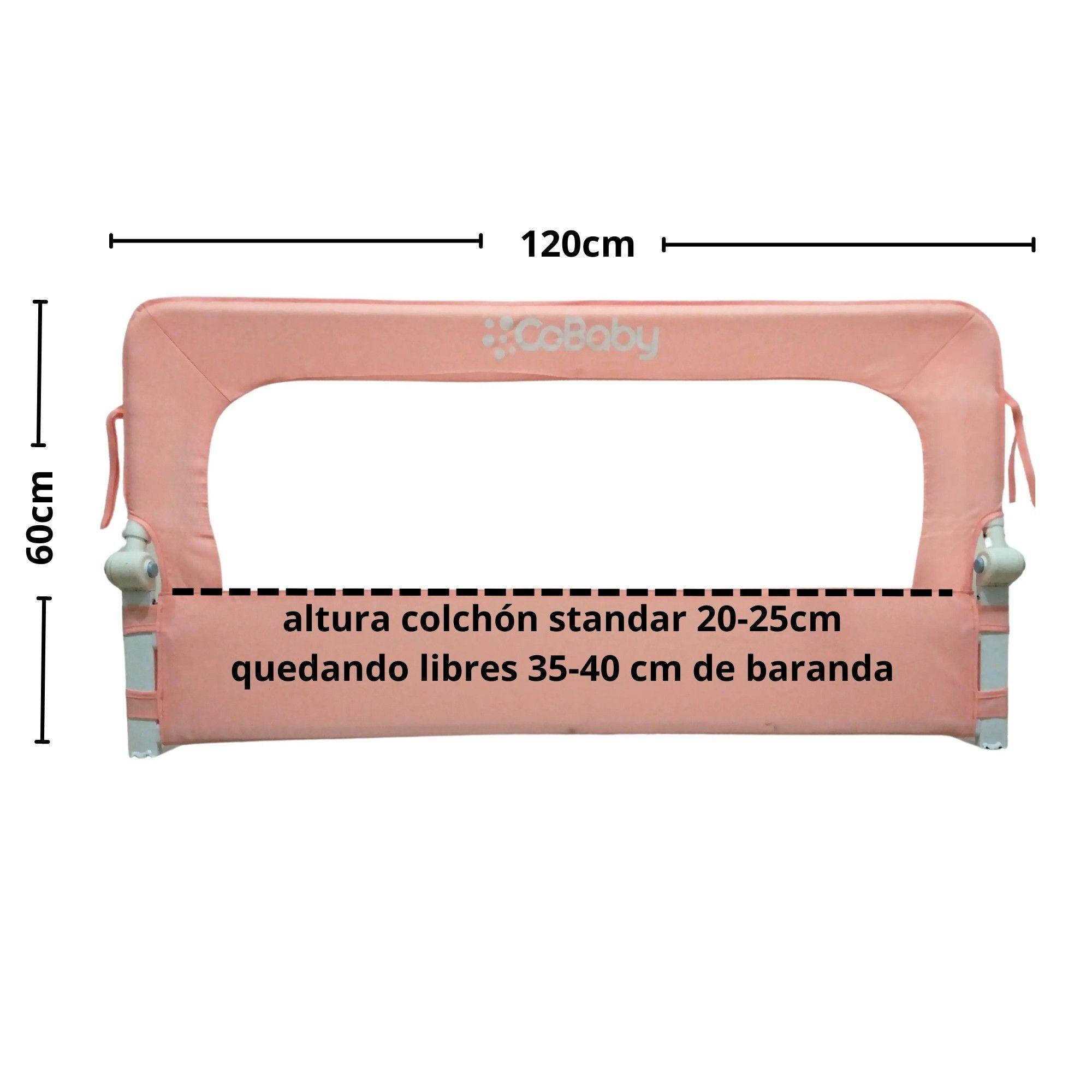 Baranda abatible para cama gris 120x60 CoBaby-2