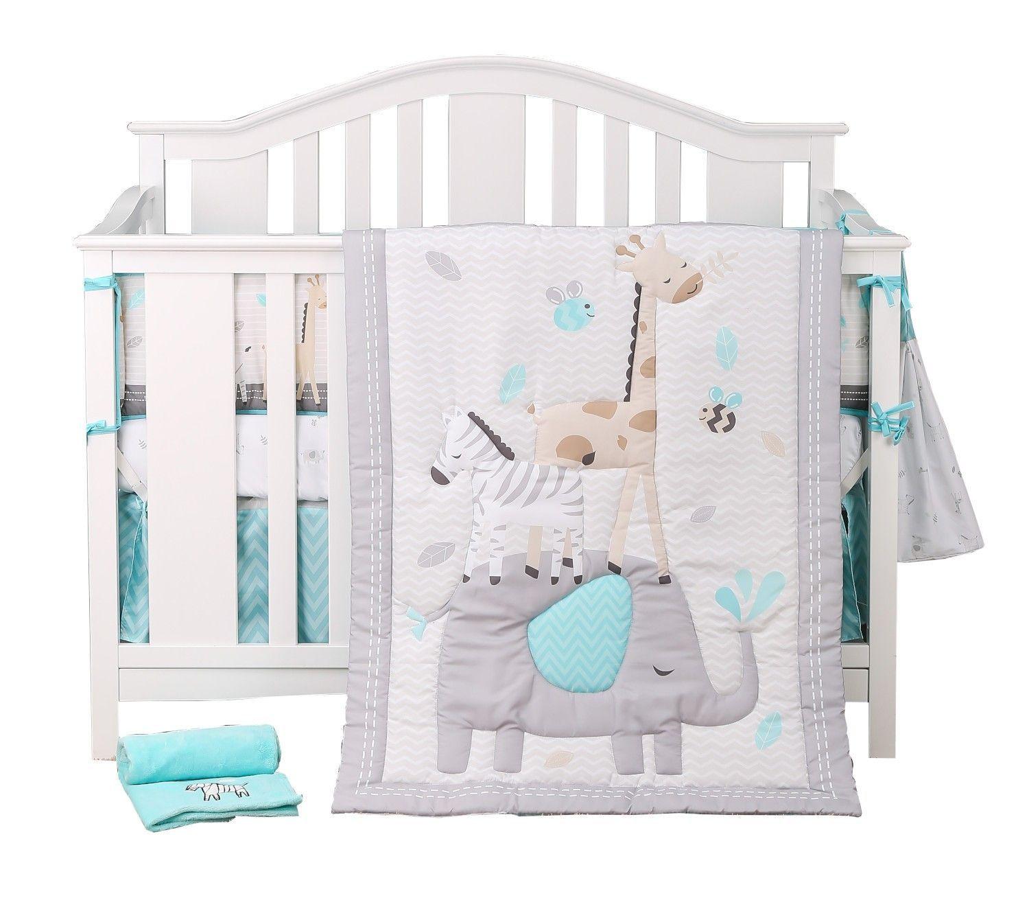 Set ropa de cuna 7 piezas Jirafa Green-0