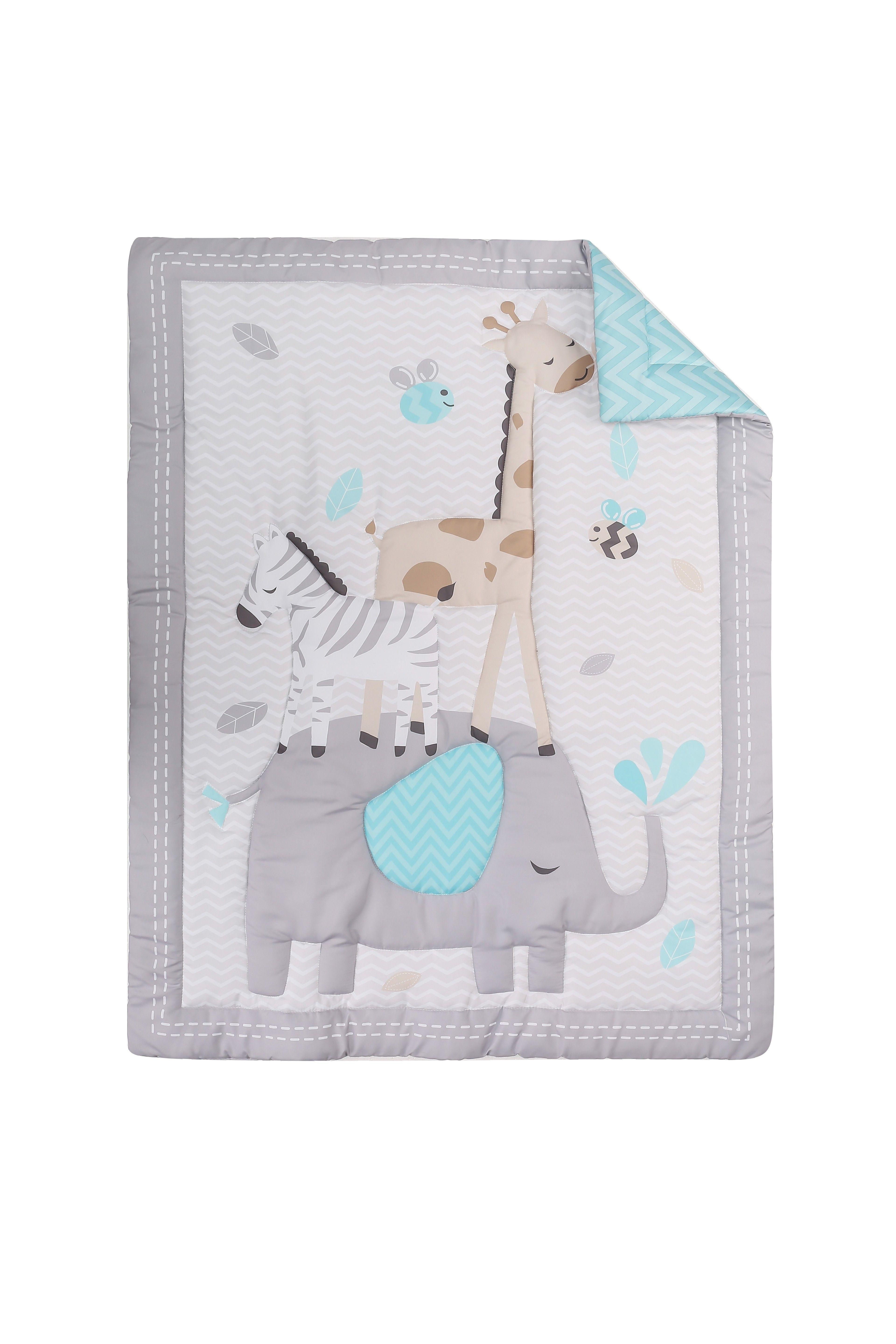 Set ropa de cuna 7 piezas Jirafa Green-2