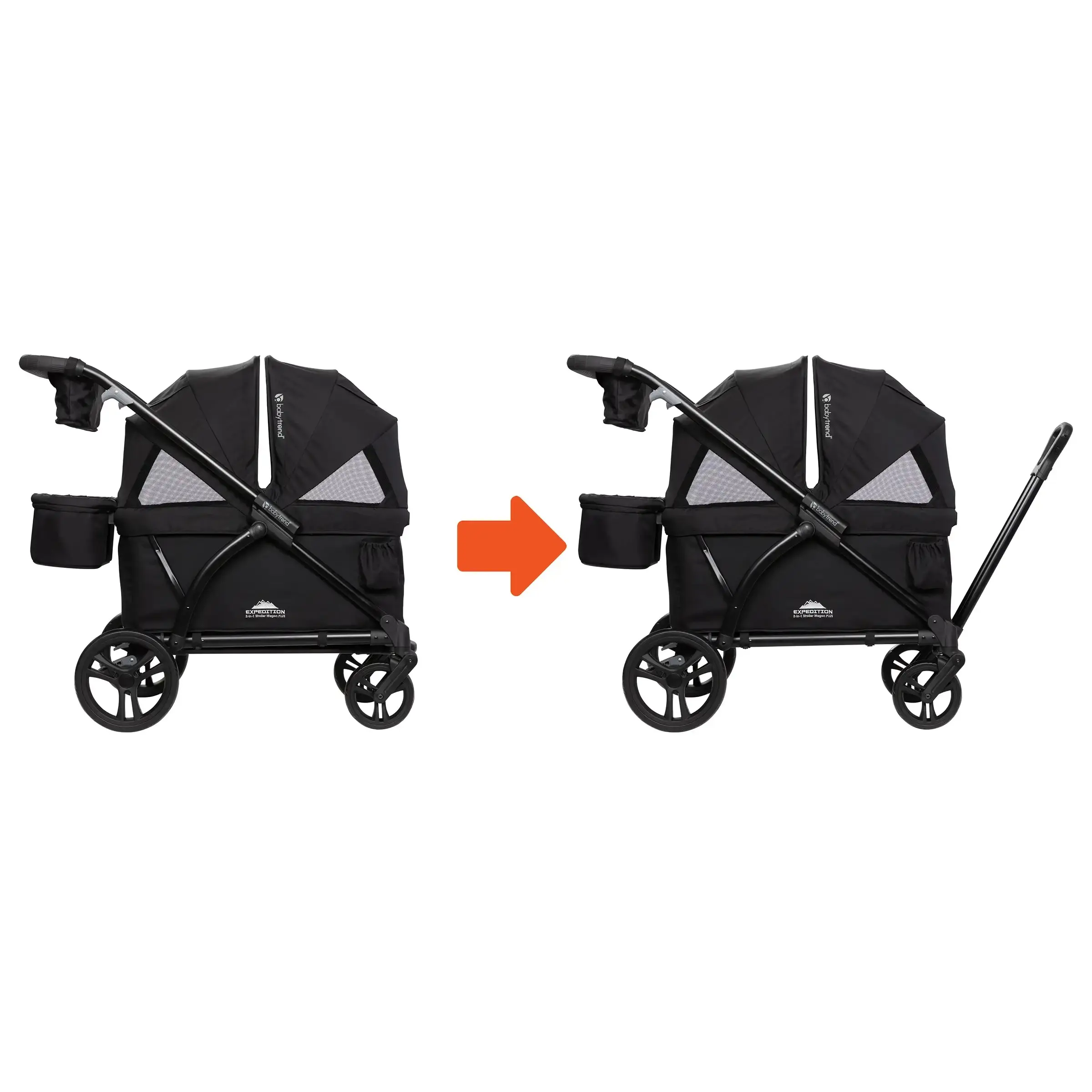CARRO PASEO WAGON Y COCHE DOBLE MUV EXPEDITION 2 EN 1 ULTRA BLACK-7