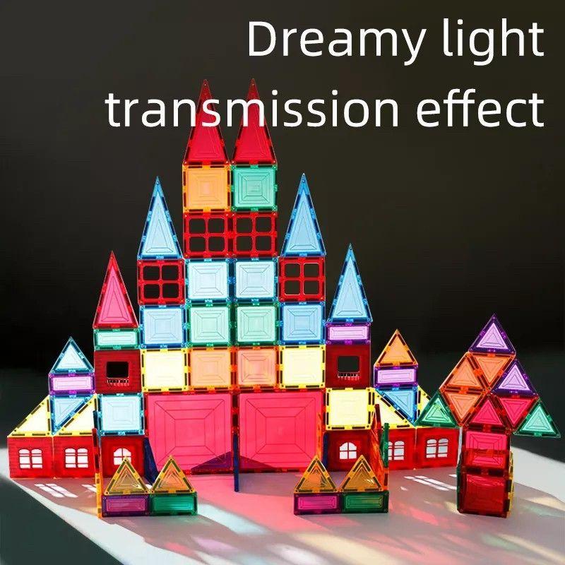 Magnéticos didácticos 3d para construcción 108 Piezas-5