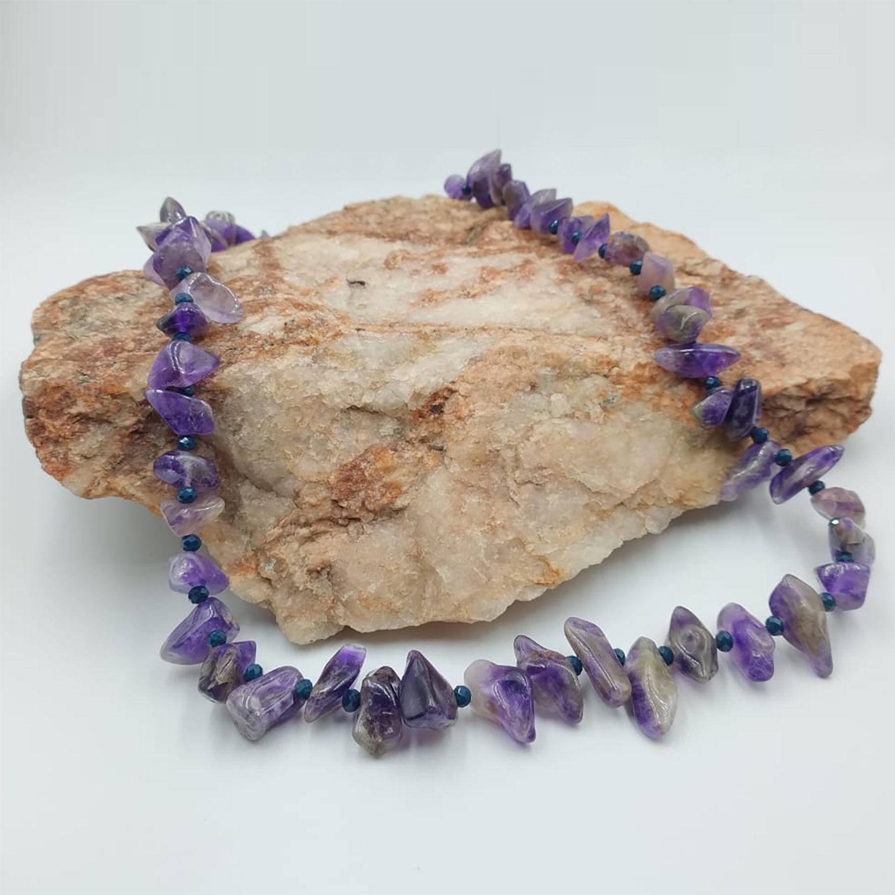 Collar Amatista y Cristales-2