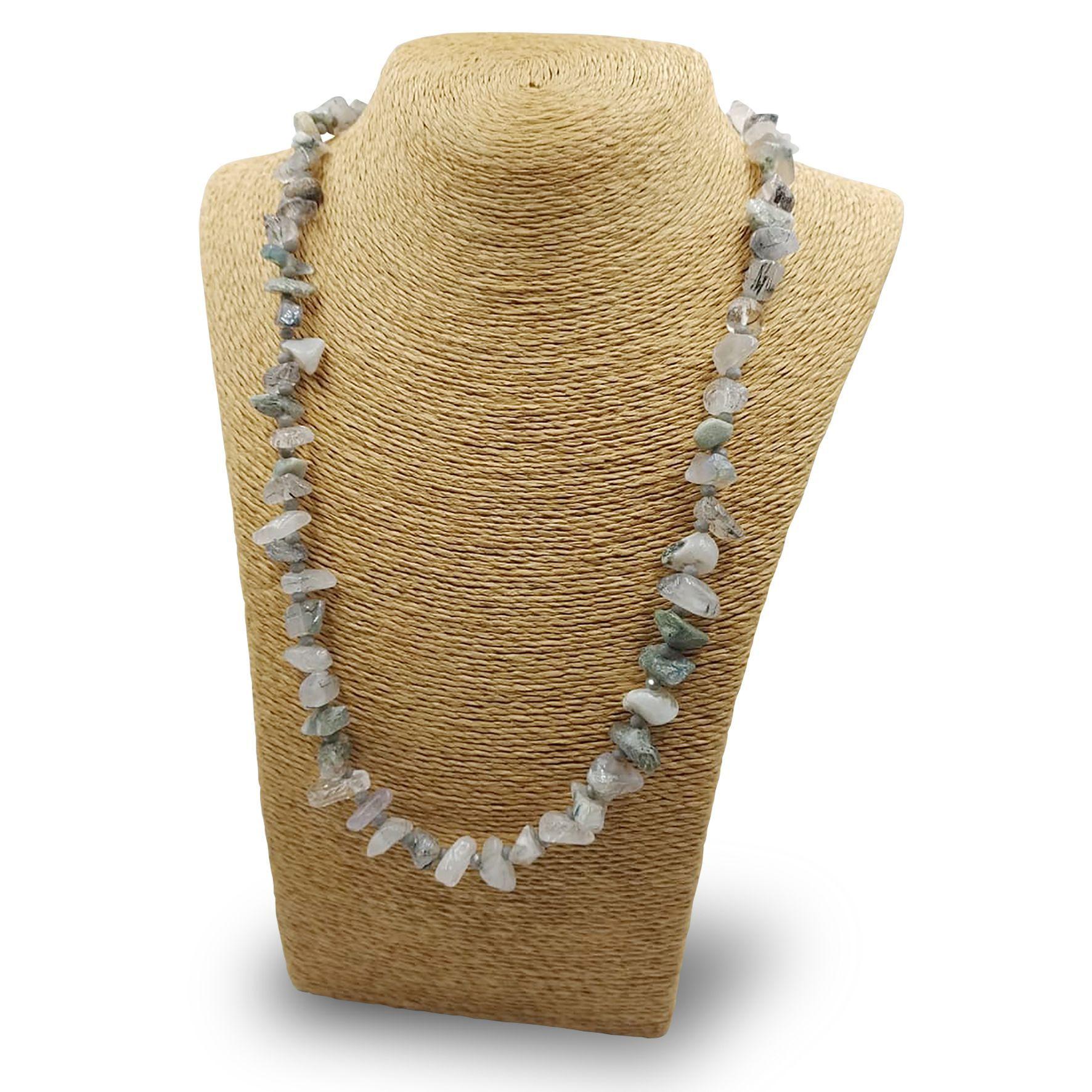 Collar Cuarzo Blanco Rutilado-0