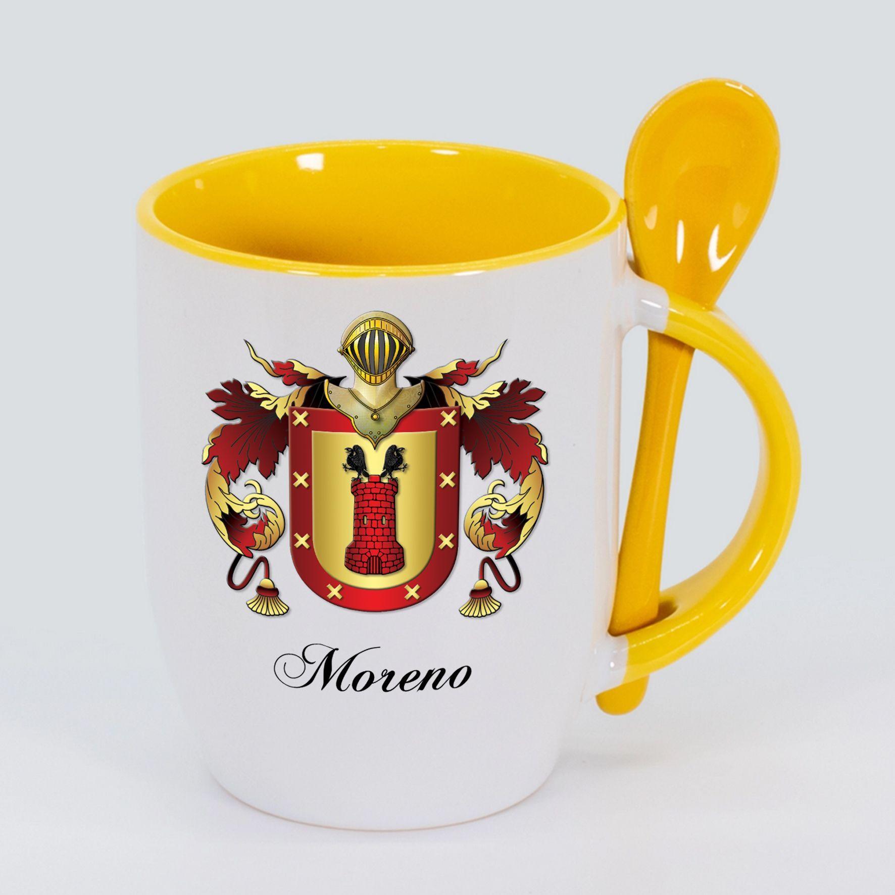 Tazón Cerámica con Cuchara y Heráldica - Escudo de Armas-2
