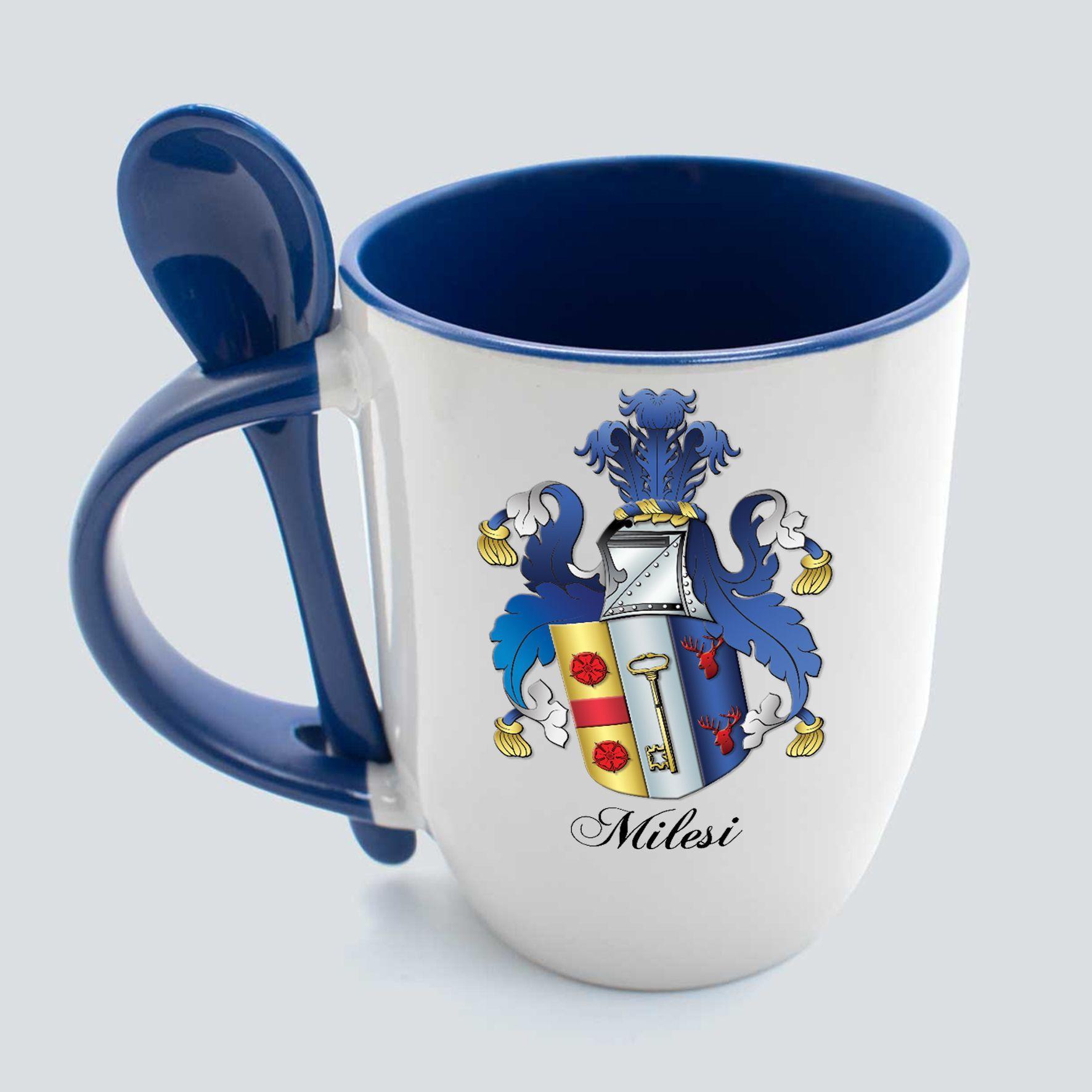 Tazón Cerámica con Cuchara y Heráldica - Escudo de Armas-3
