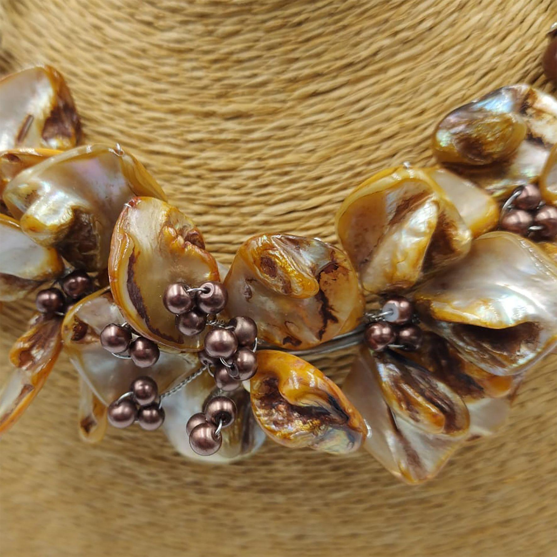 Conjunto Collar y Pulsera Nácar-3
