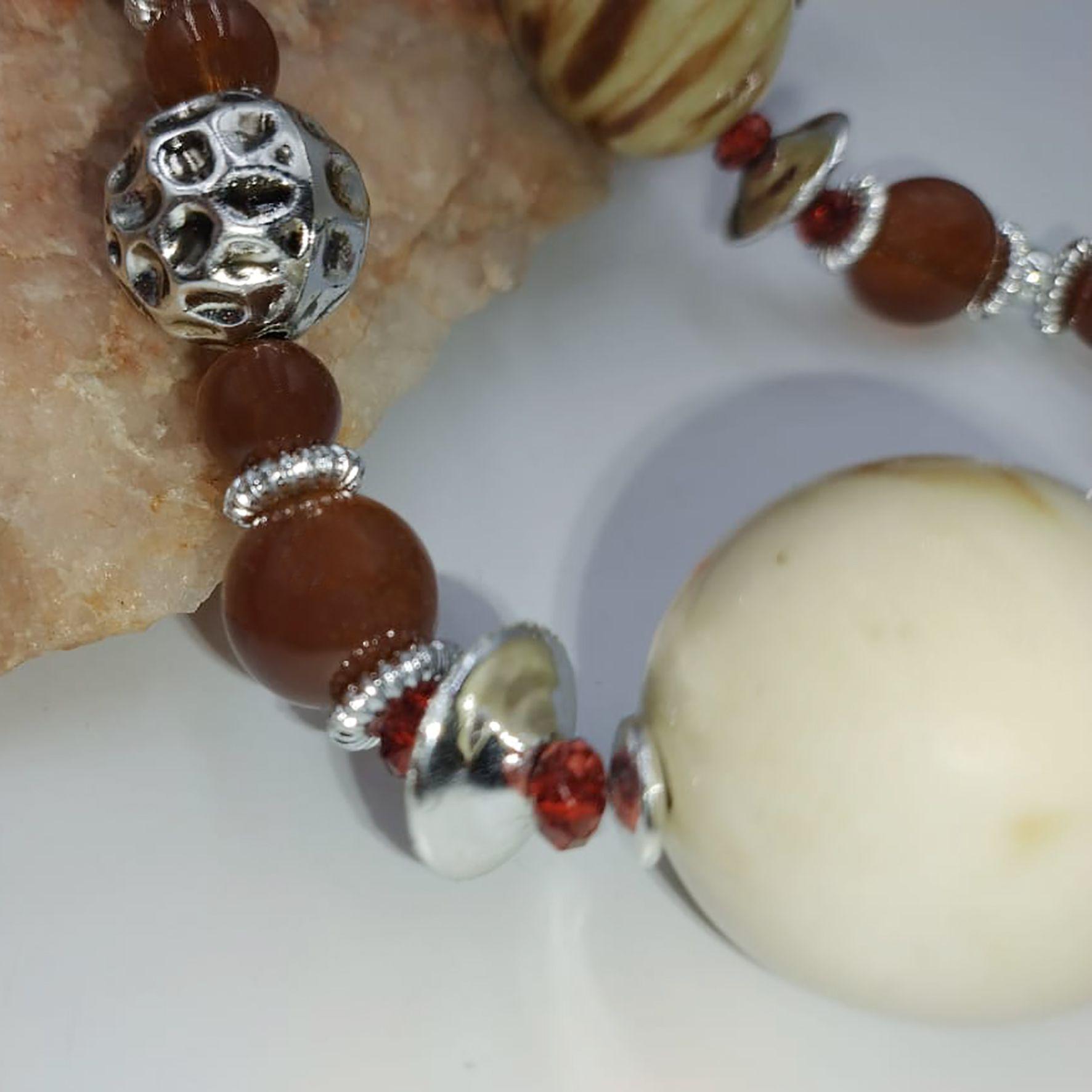 Collar cerámica cristales turcos y resina-2