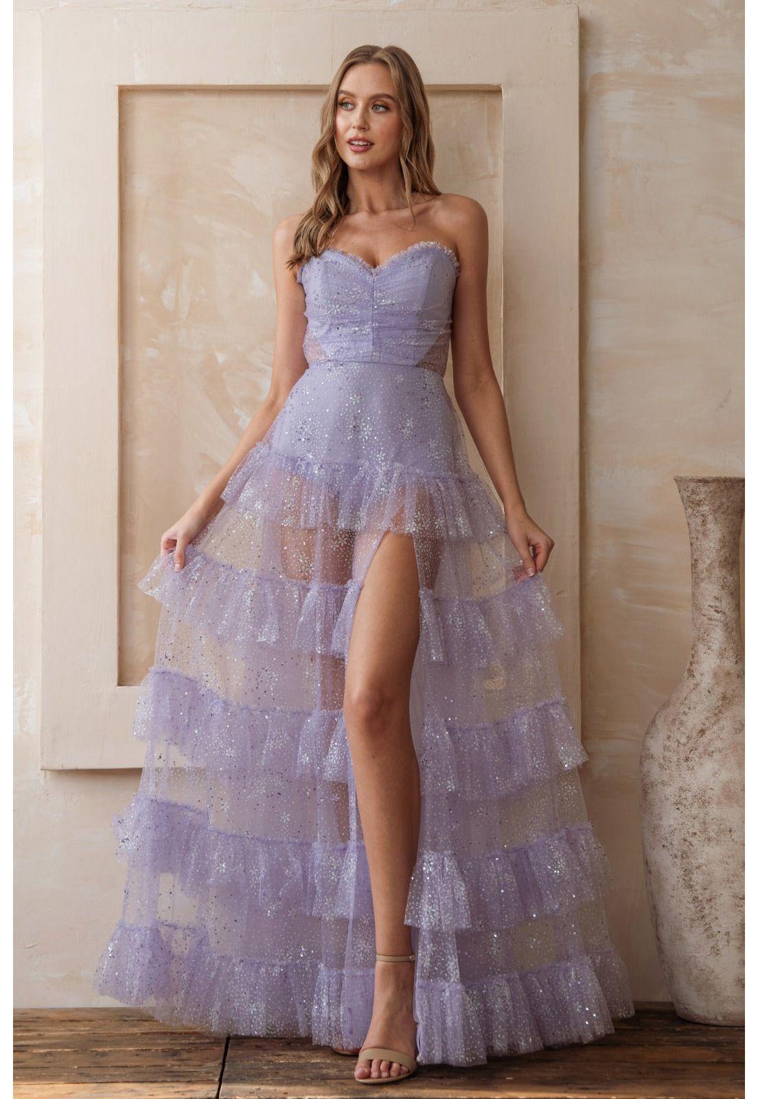 VESTIDO LARGO CLARA LILA-0