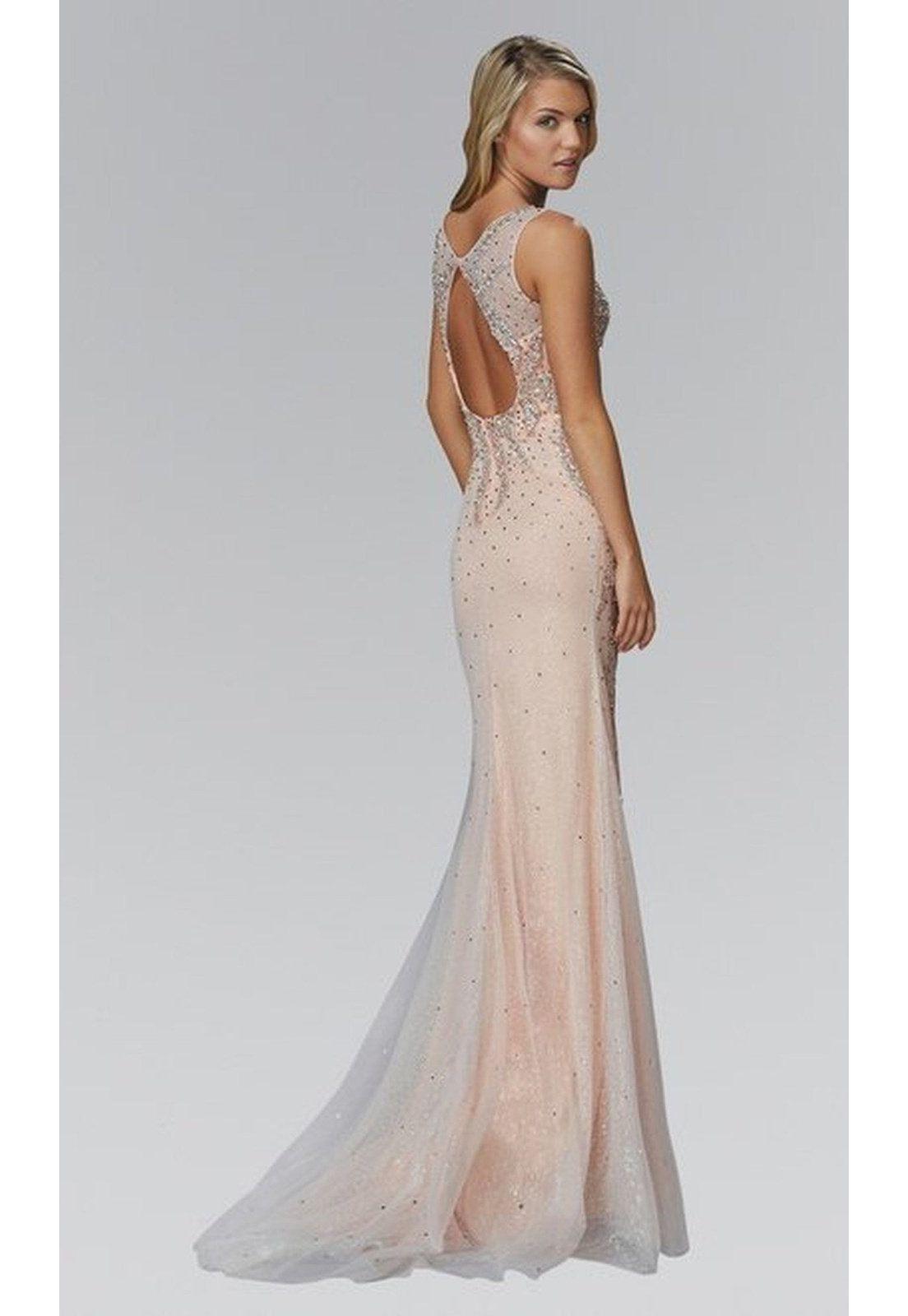 VESTIDO LARGO L2154 BEIGE-2