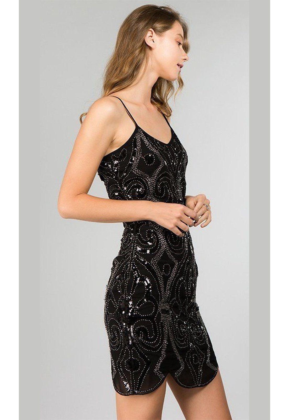 VESTIDO CORTO C9295 NEGRO-2