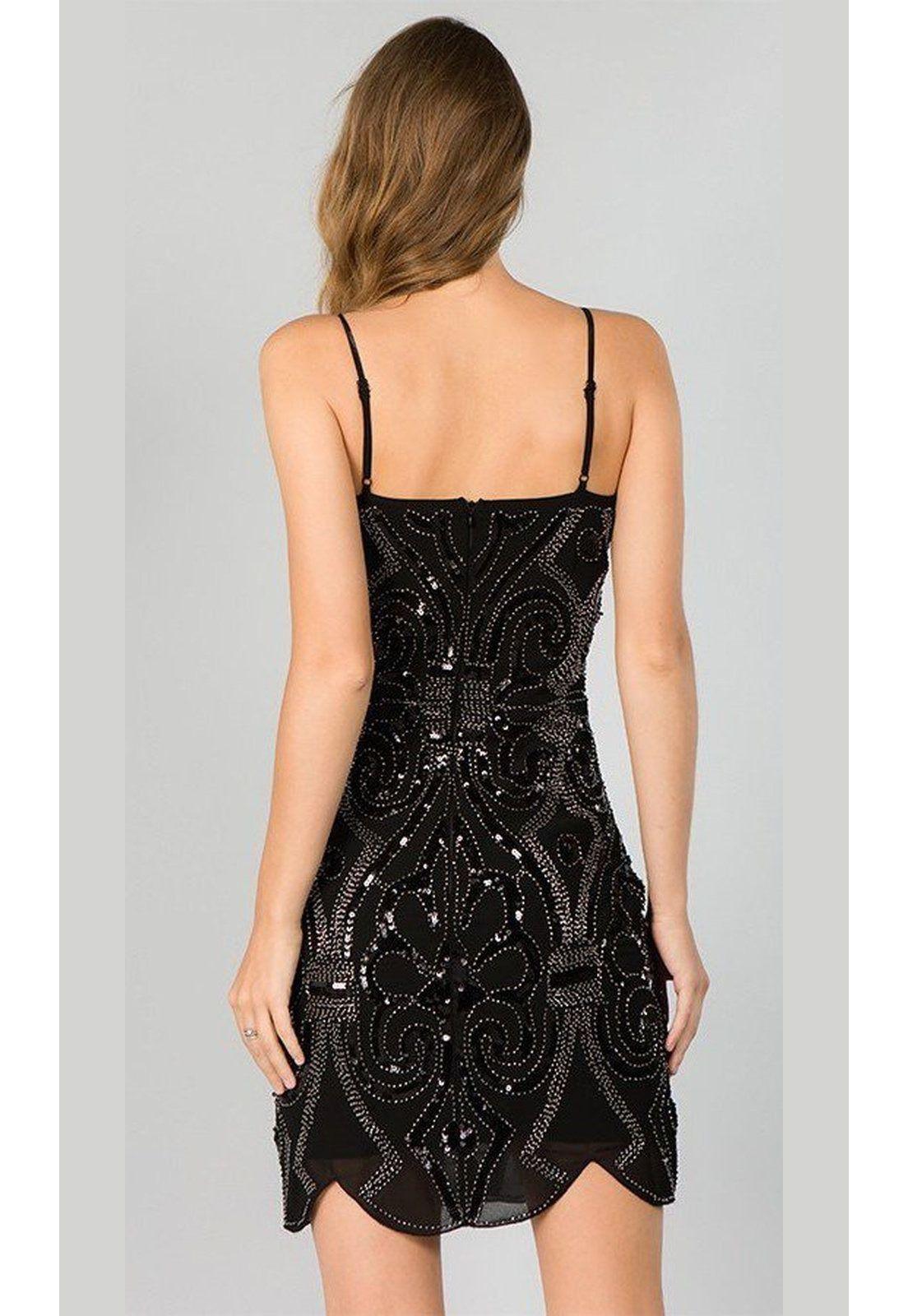 VESTIDO CORTO C9295 NEGRO-3