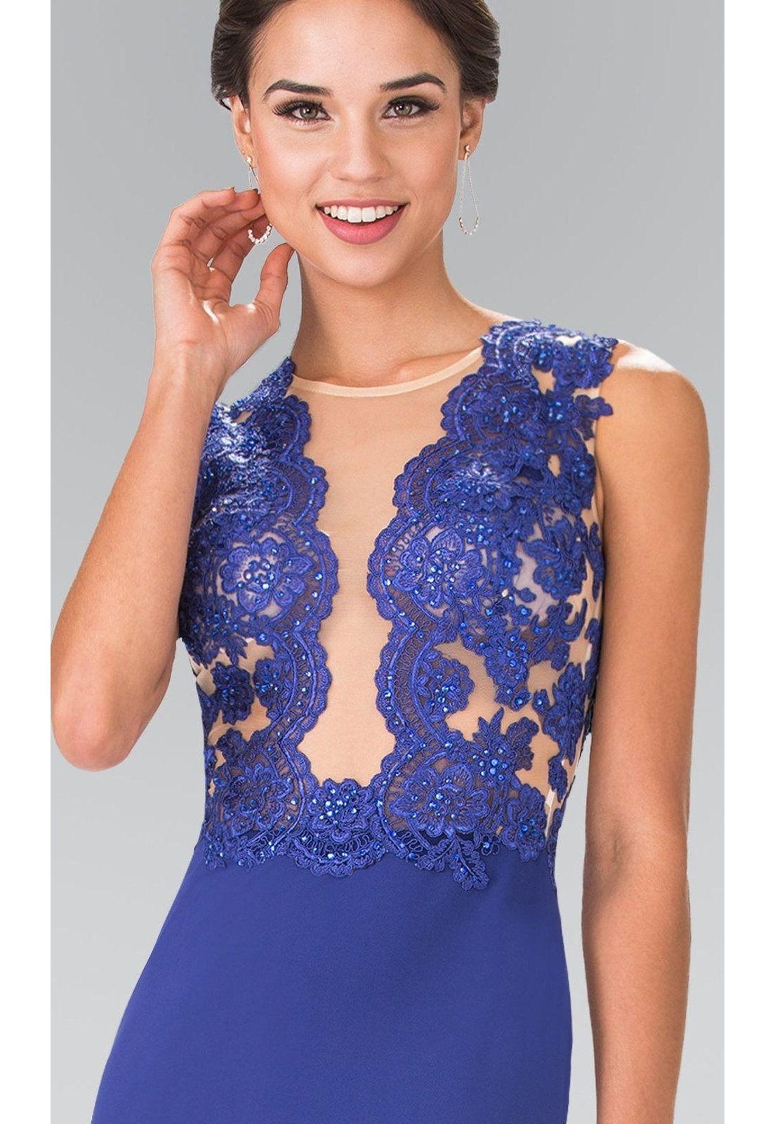 VESTIDO LARGO L2286 AZUL-2