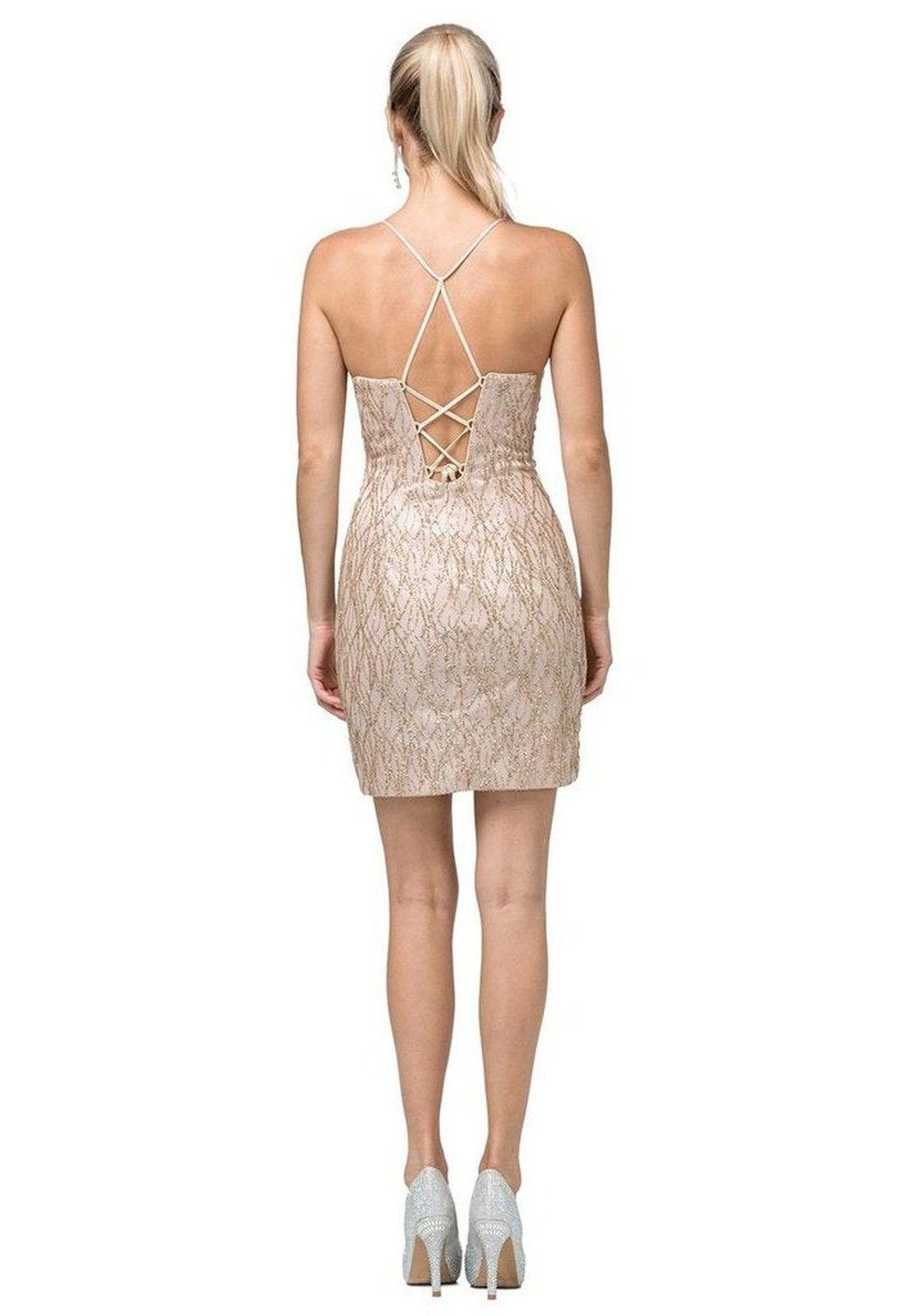 VESTIDO CORTO C3128 GRIS-1