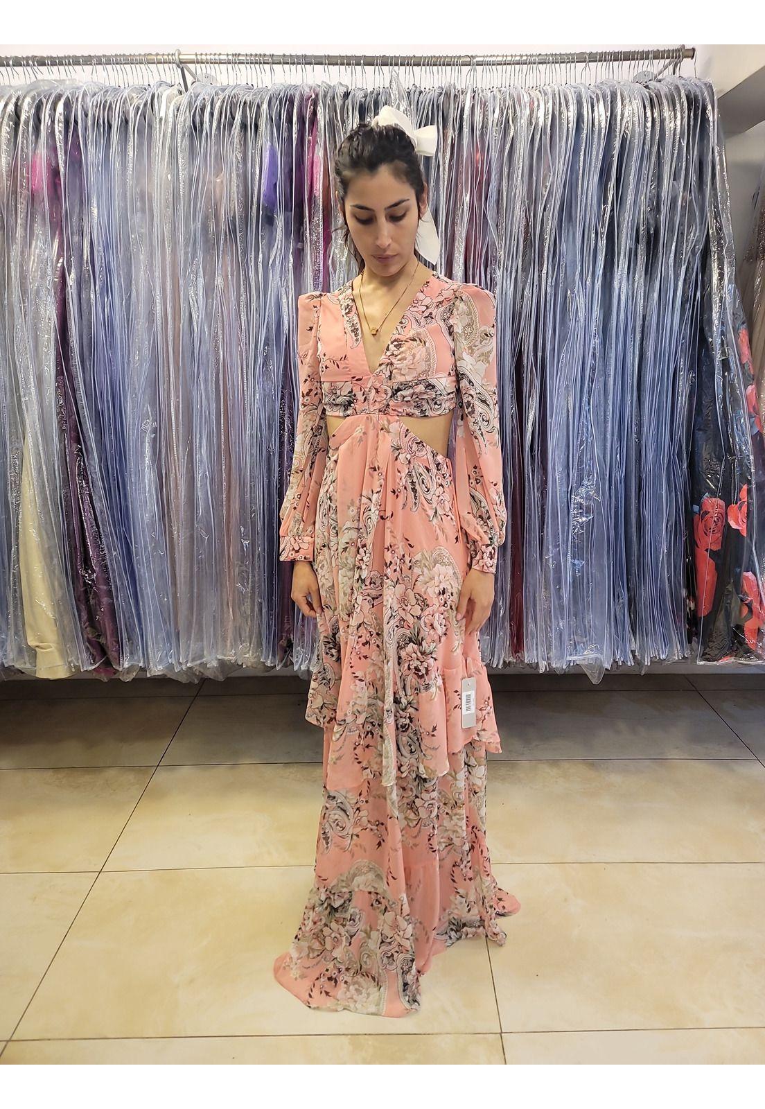 VESTIDO FLORAL LARGO L2452-2