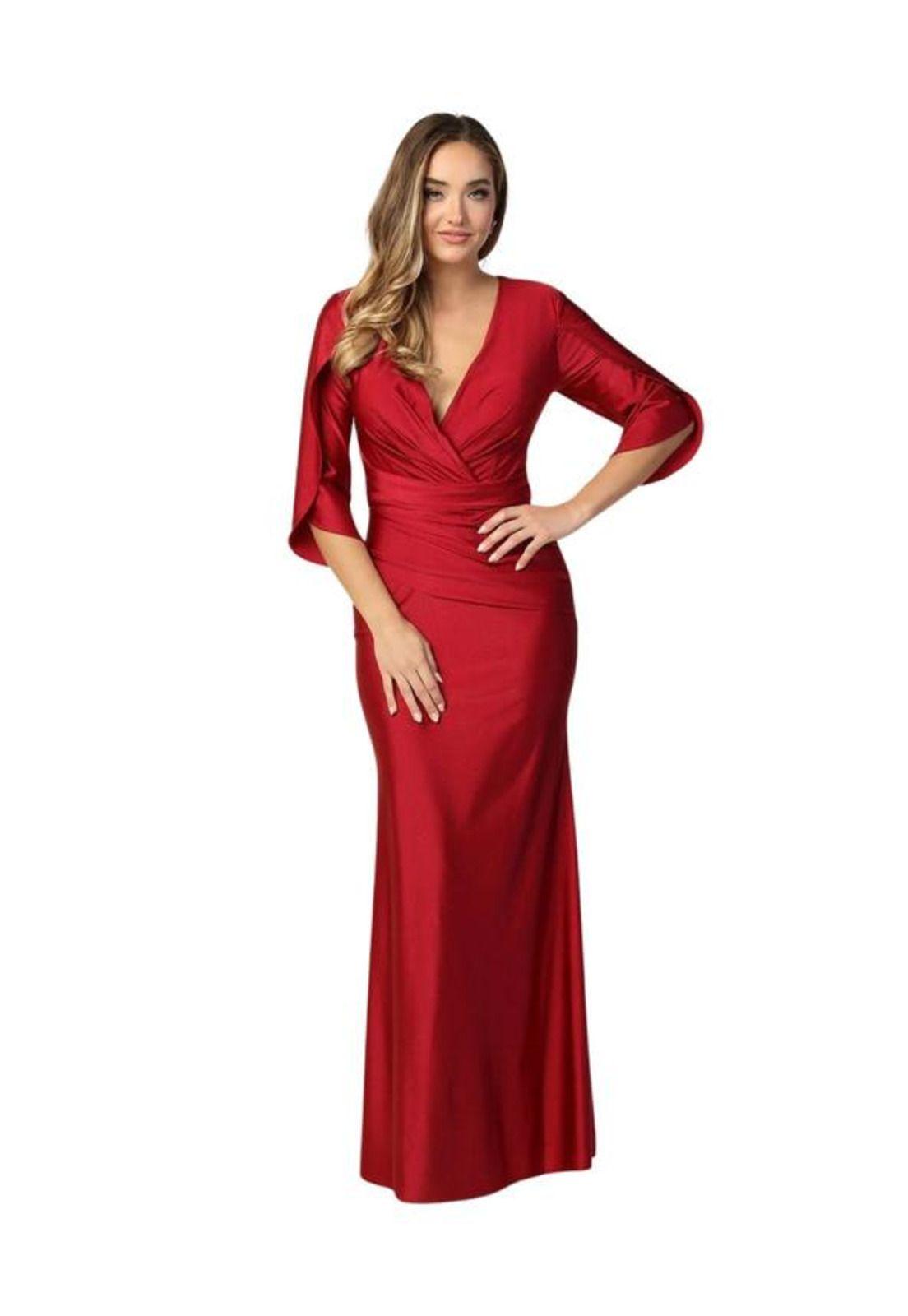 VESTIDO LARGO L1831 BURDEO-0