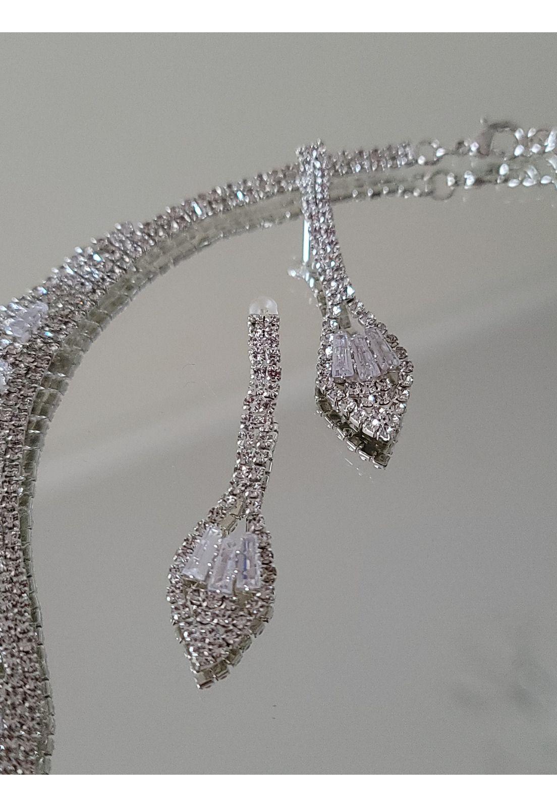 CONJUNTO  ARO Y COLLAR CJ12PL PLATEADO-3