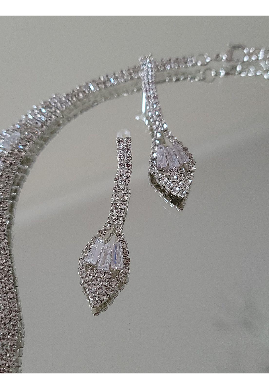 CONJUNTO  ARO Y COLLAR CJ12PL PLATEADO-4