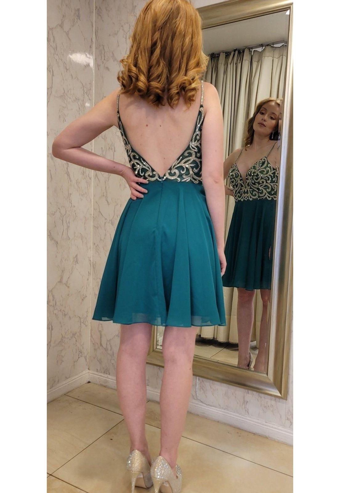 VESTIDO DE FIESTA CORTO C847S VERDE-8