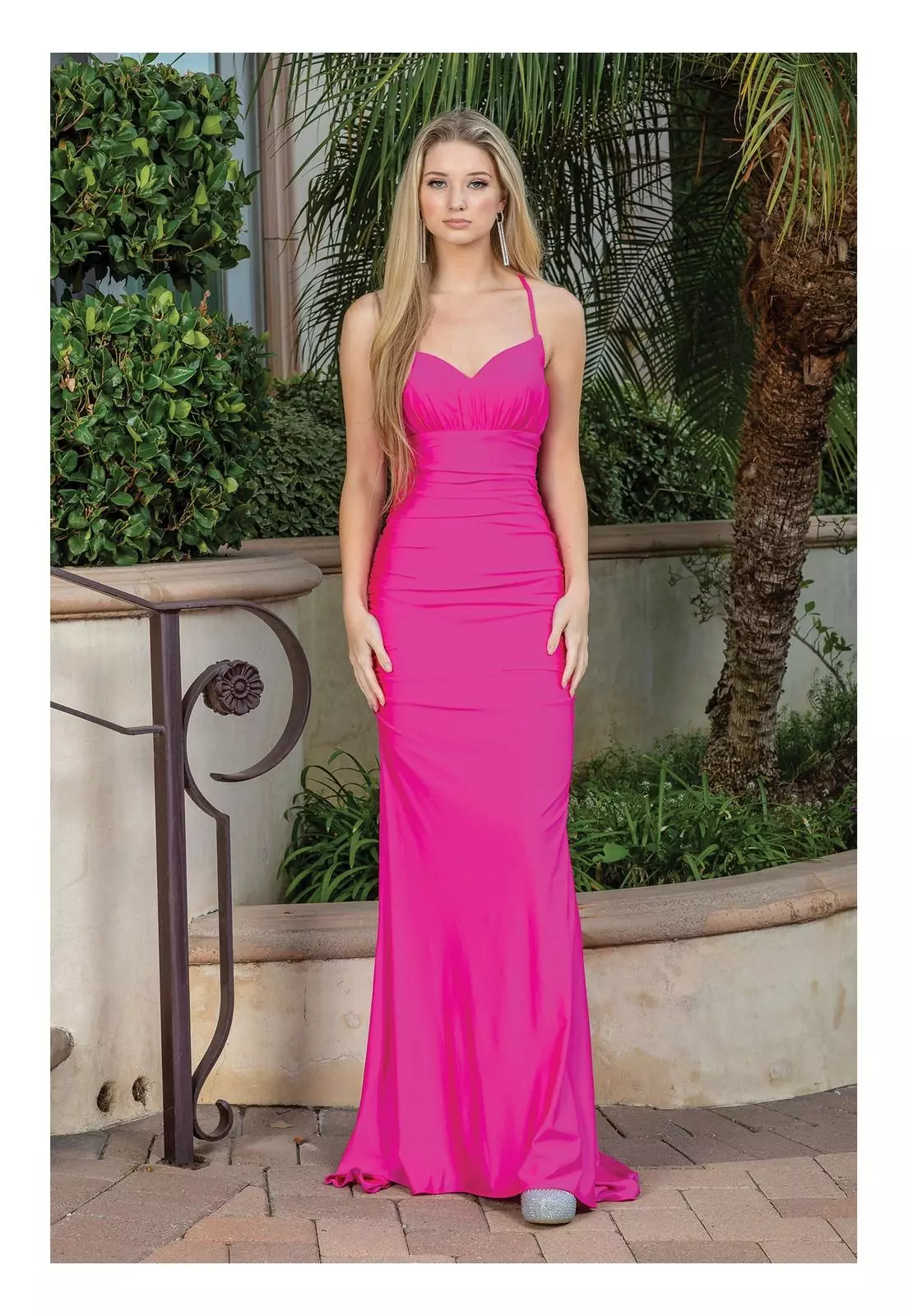 VESTIDO LARGO ISCHIA FUCSIA-1