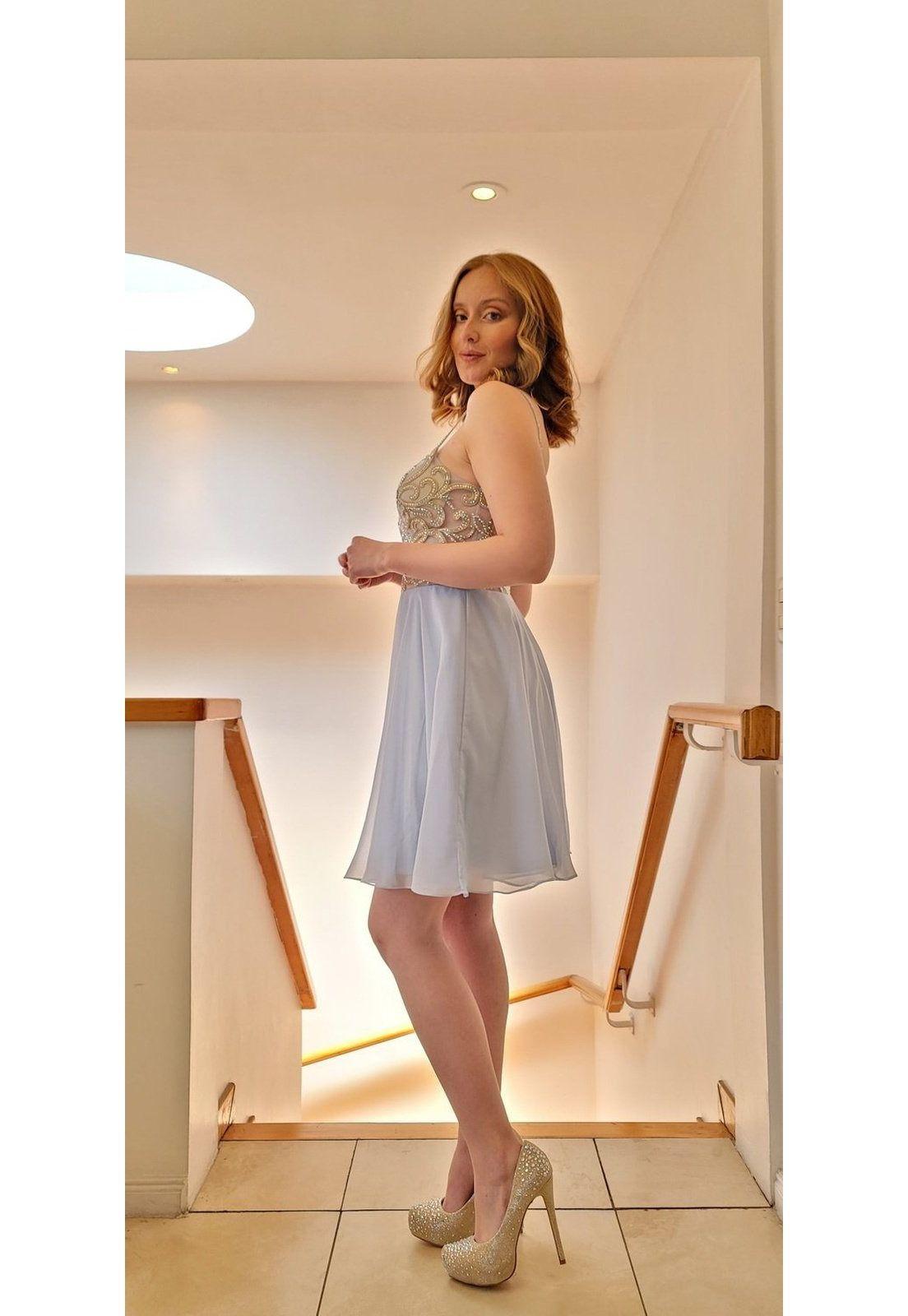 VESTIDO DE FIESTA CORTO C847S ROSADO-0
