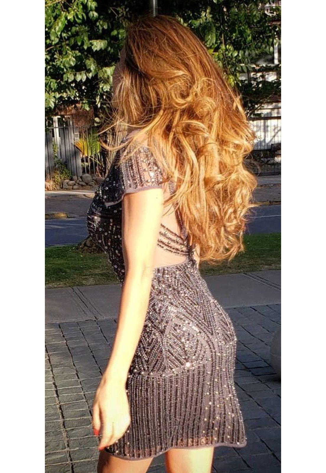 VESTIDO CORTO C213436 PLATEADO-2