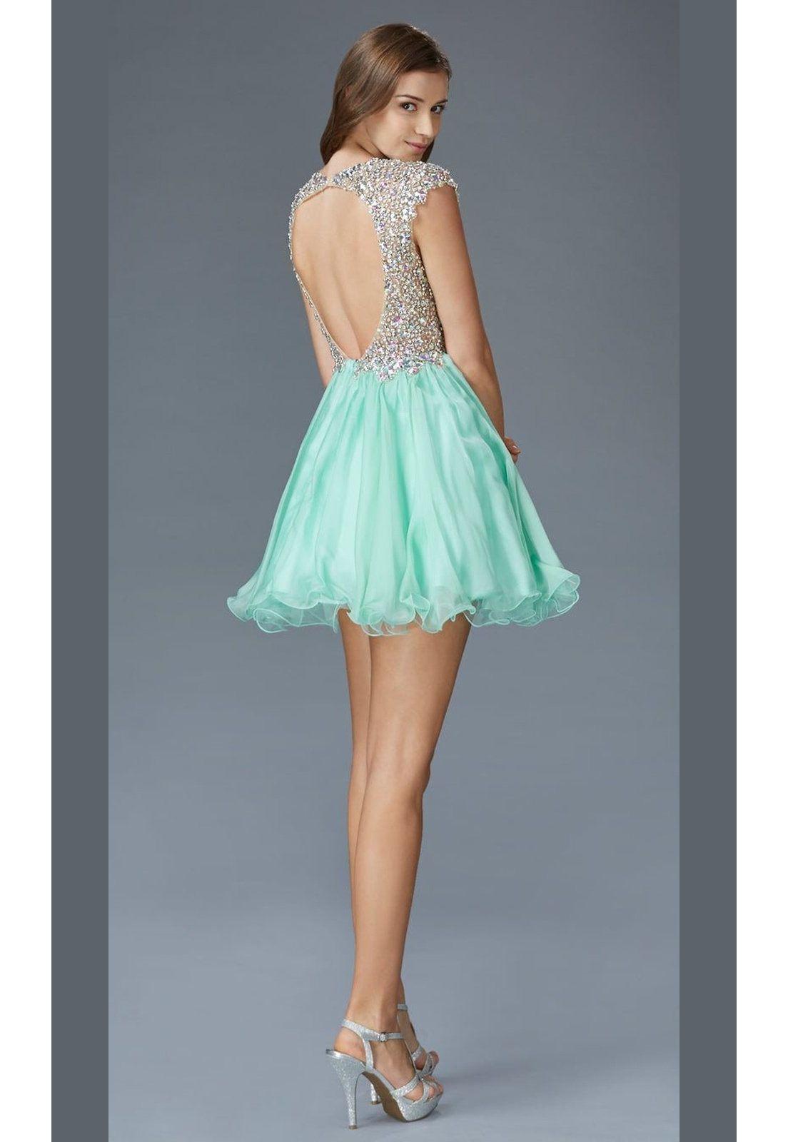 VESTIDO CORTO C2151 MENTA-1