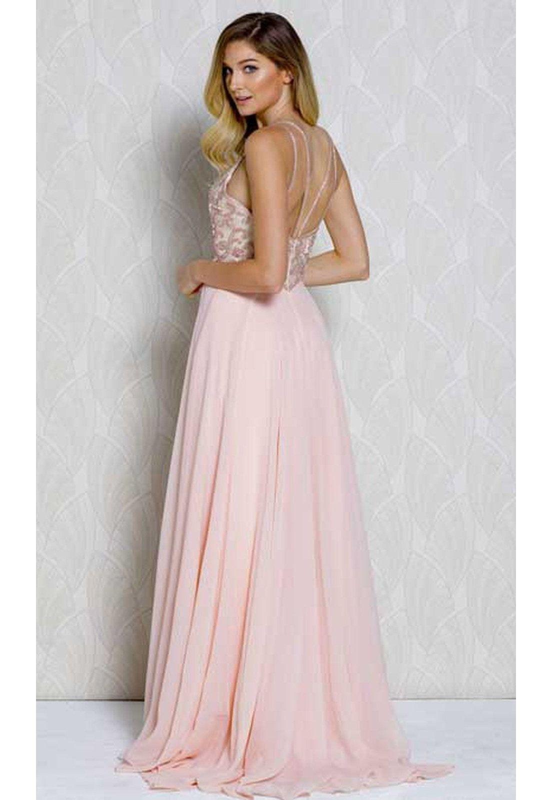VESTIDO LARGO L915 ROSADO-3