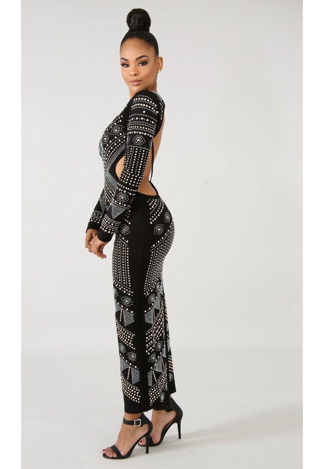 VESTIDO LARGO L50701 NEGRO-2