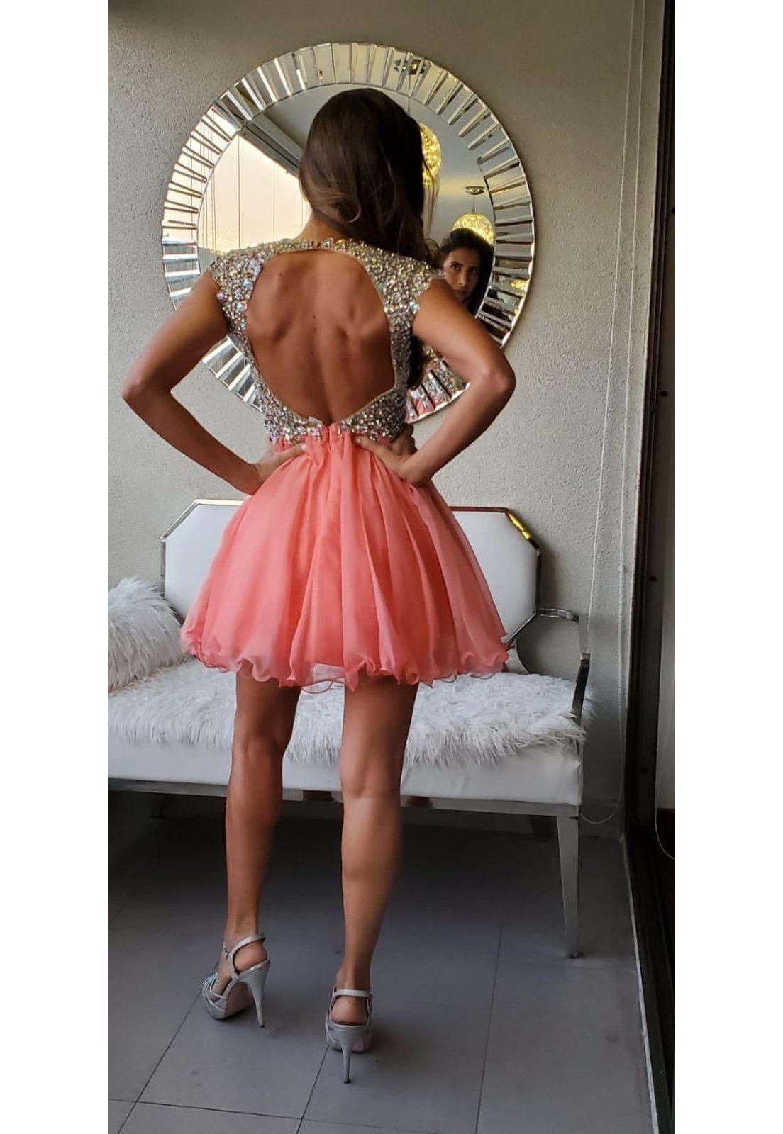 VESTIDO CORTO C2151 CORAL-2
