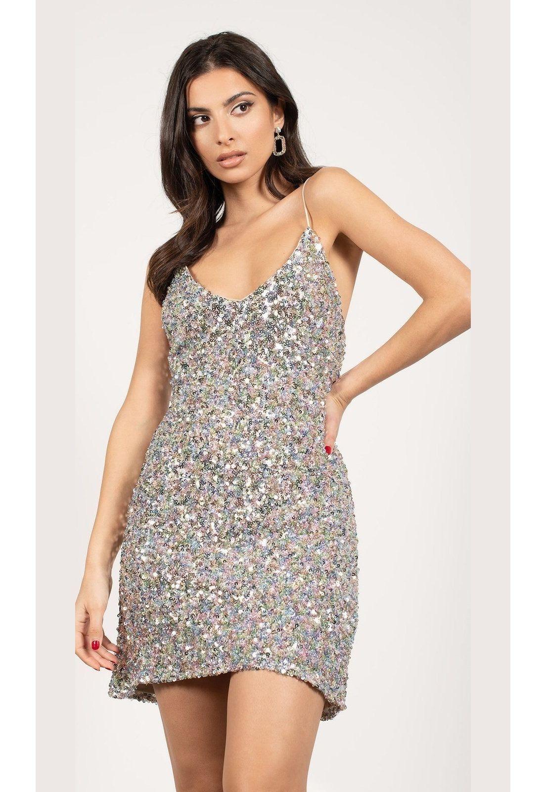 VESTIDO CORTO C22063 PLATA-2