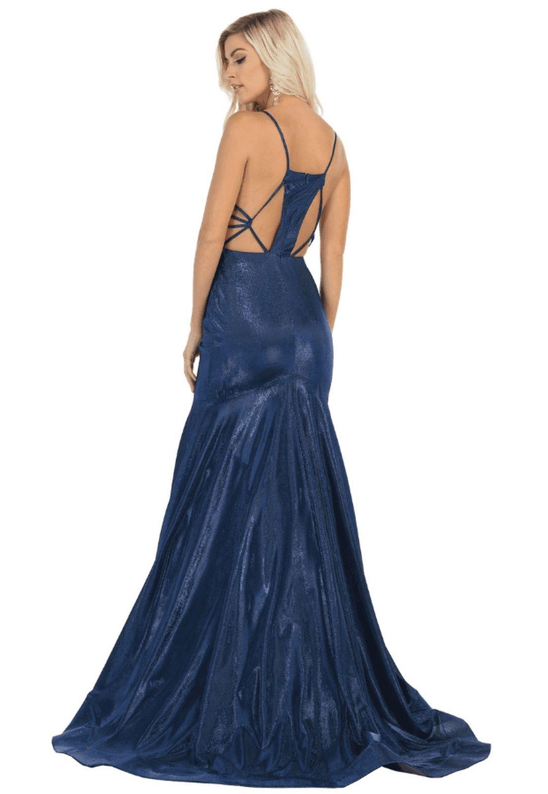 VESTIDO LARGO L7739 AZUL-2