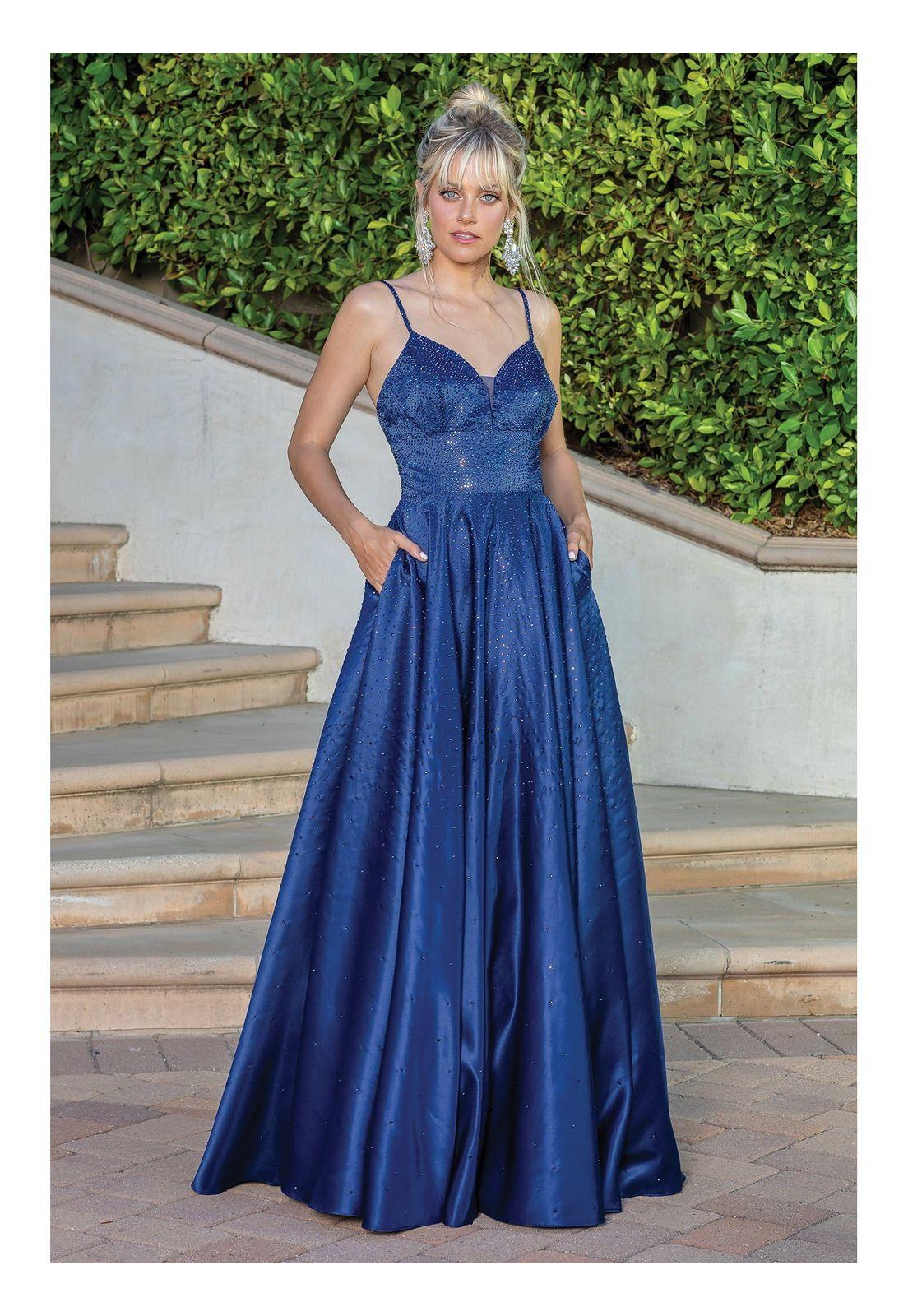 VESTIDO LARGO PORTO AZUL-0