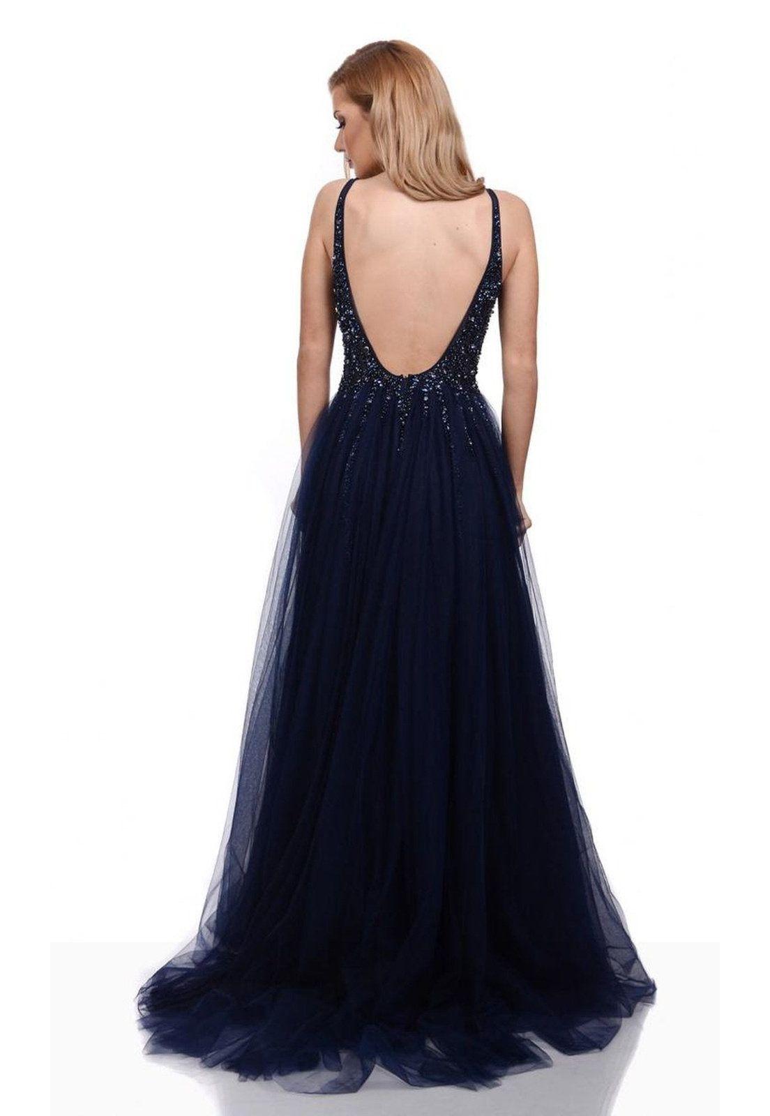 VESTIDO LARGO L8880 AZUL-3