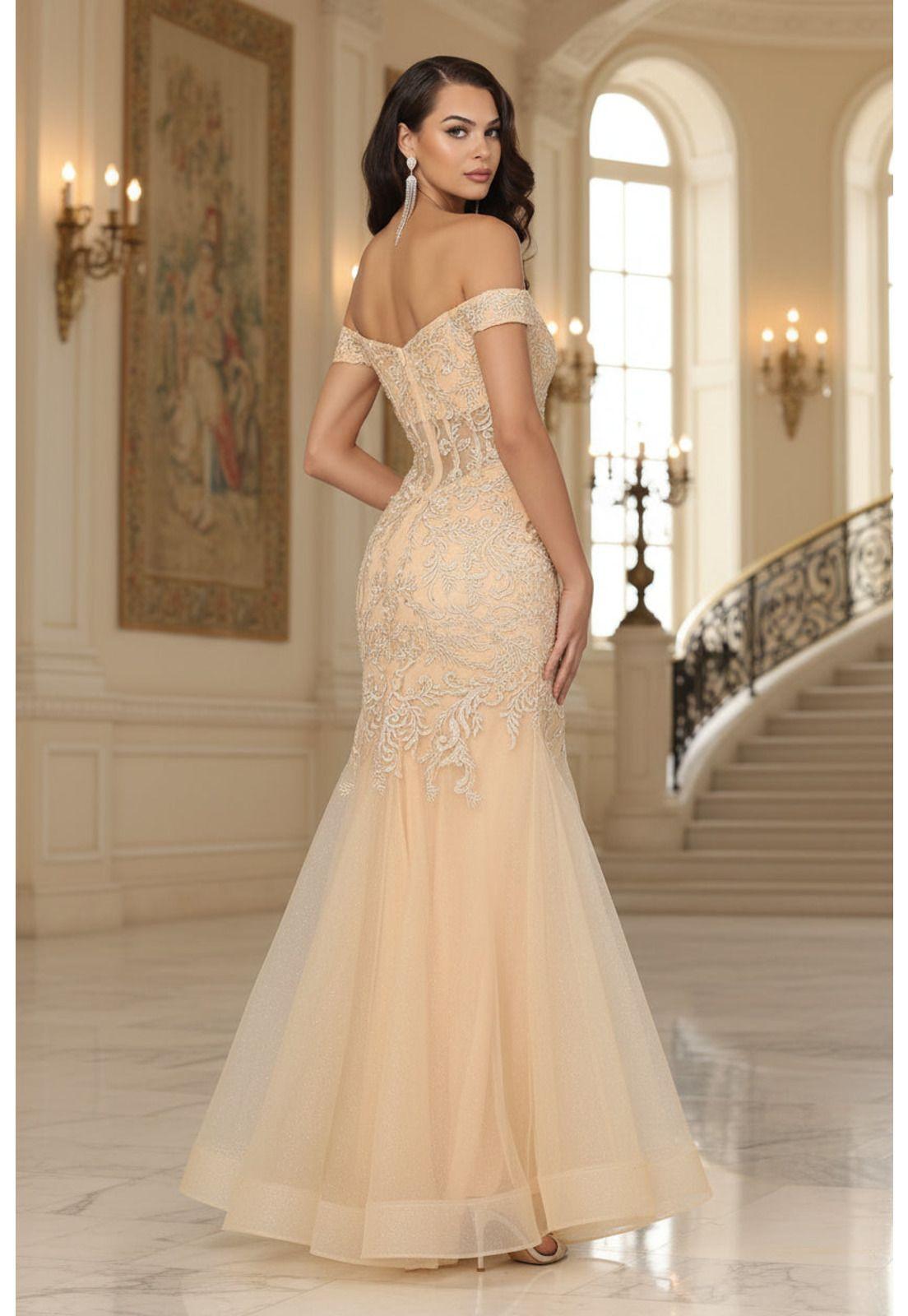 VESTIDO LARGO LEONORA DORADO-1