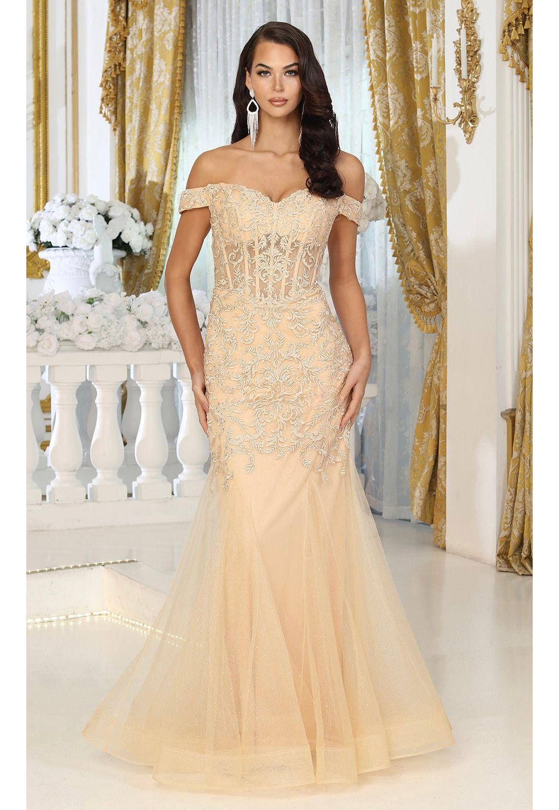 VESTIDO LARGO LEONORA DORADO-2