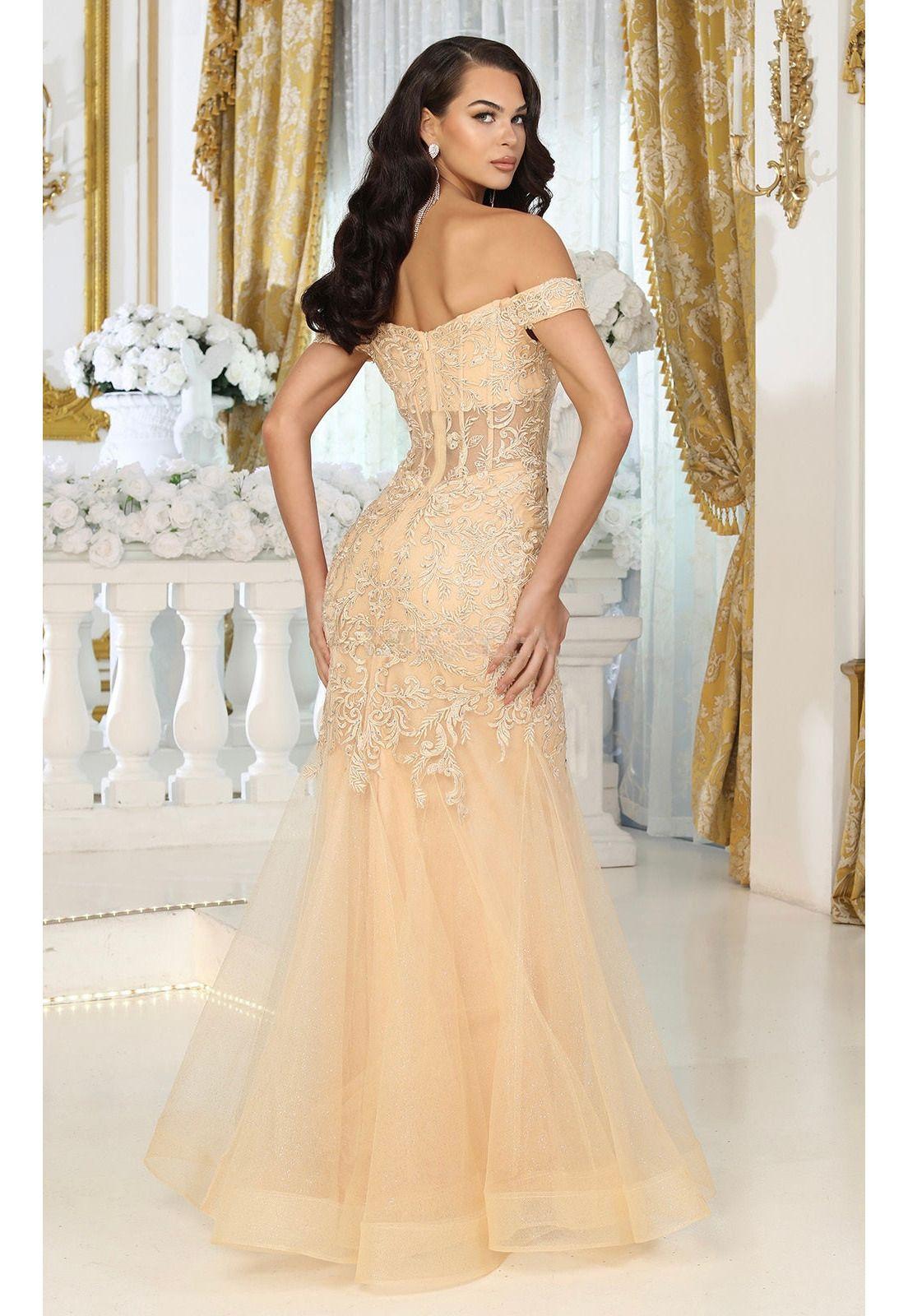 VESTIDO LARGO LEONORA DORADO-3