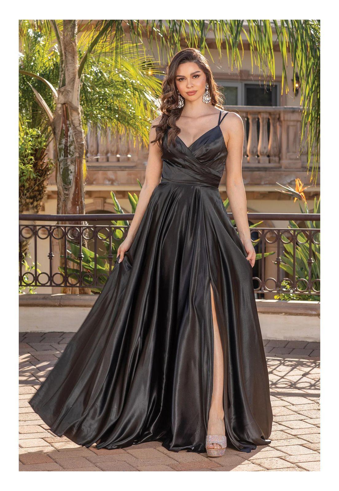 VESTIDO LARGO RENATA-D NEGRO-0