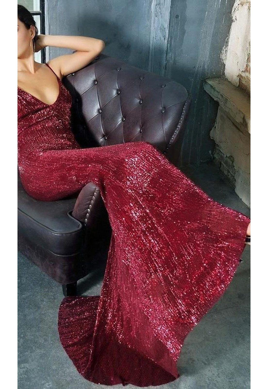 VESTIDO LARGO L5029 GRANATE-2