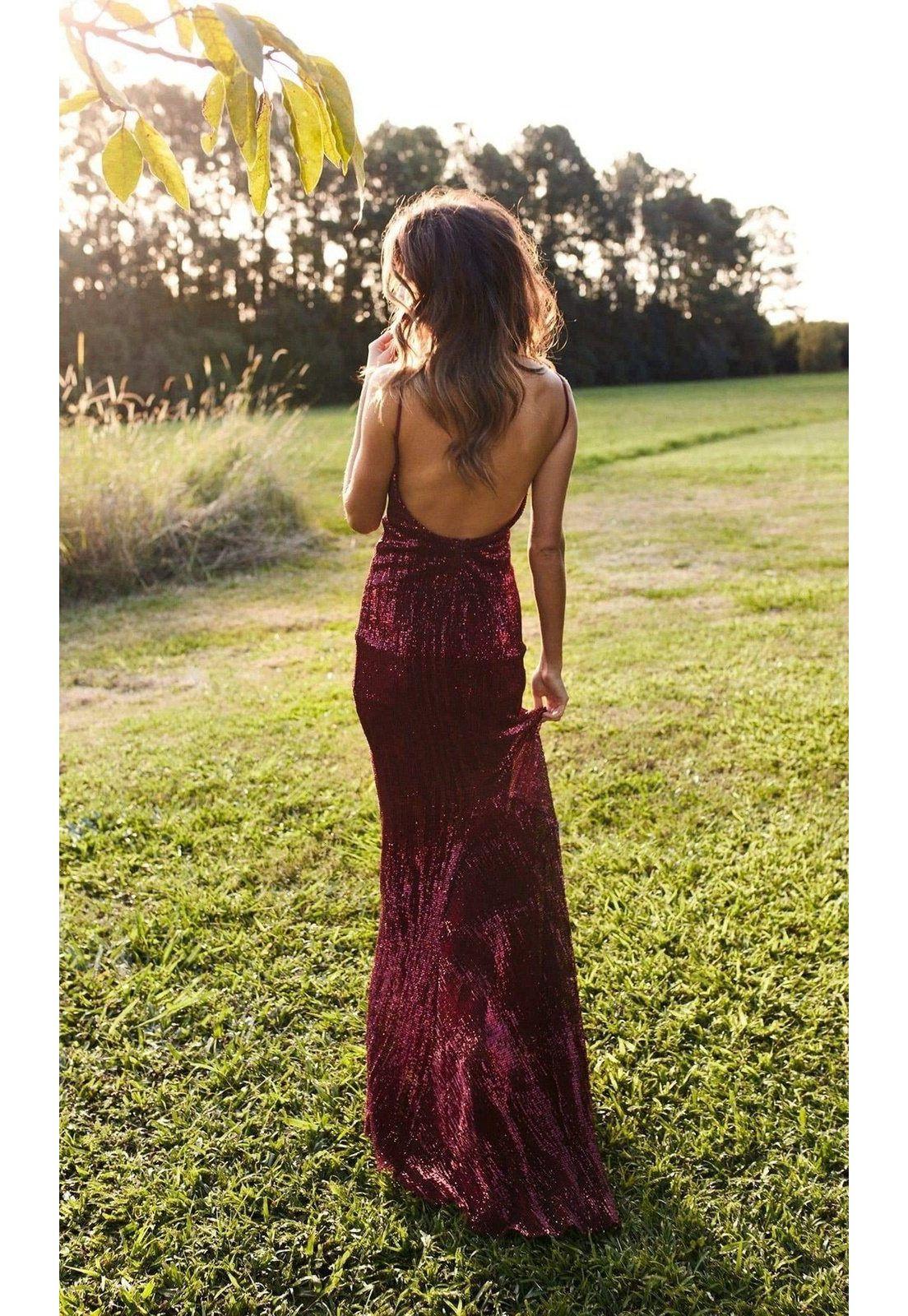 VESTIDO LARGO L5029 GRANATE-8