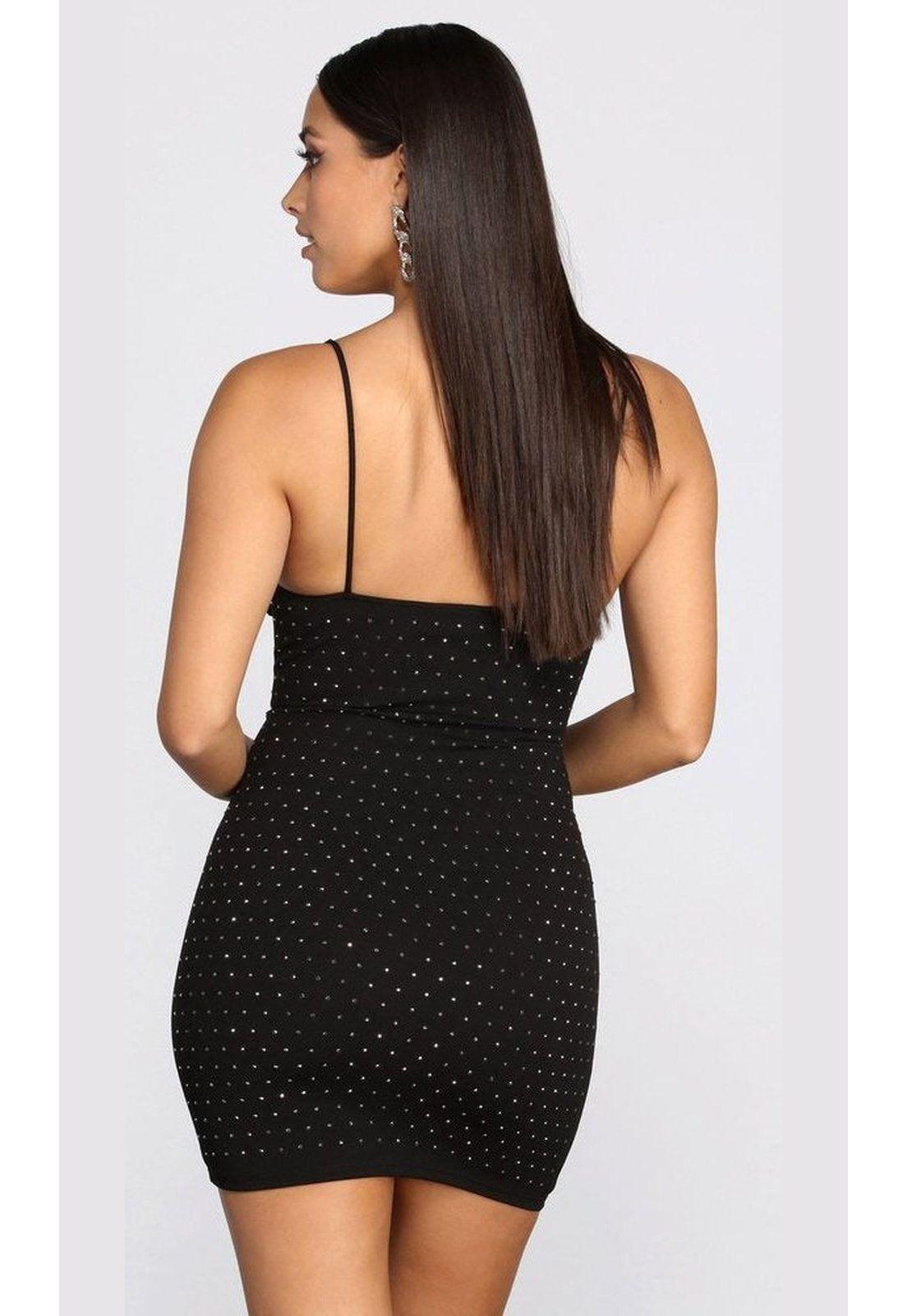 VESTIDO CORTO C3454 NEGRO-3