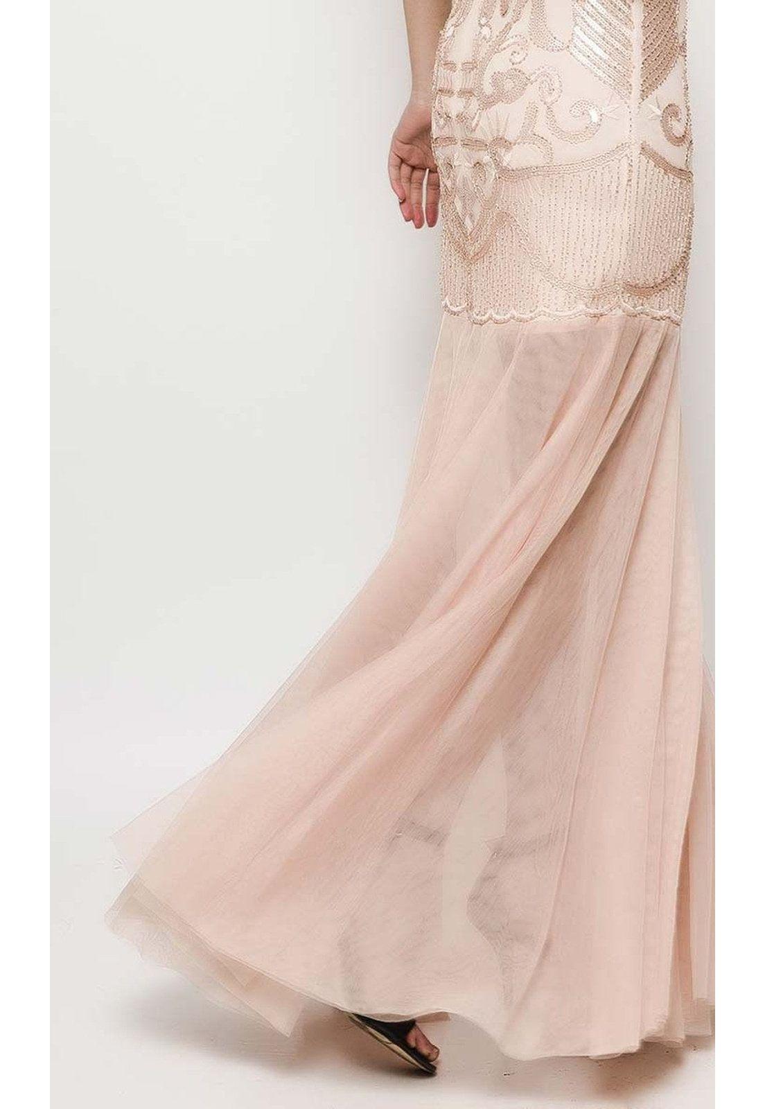 VESTIDO LARGO L202939 DORADO-2