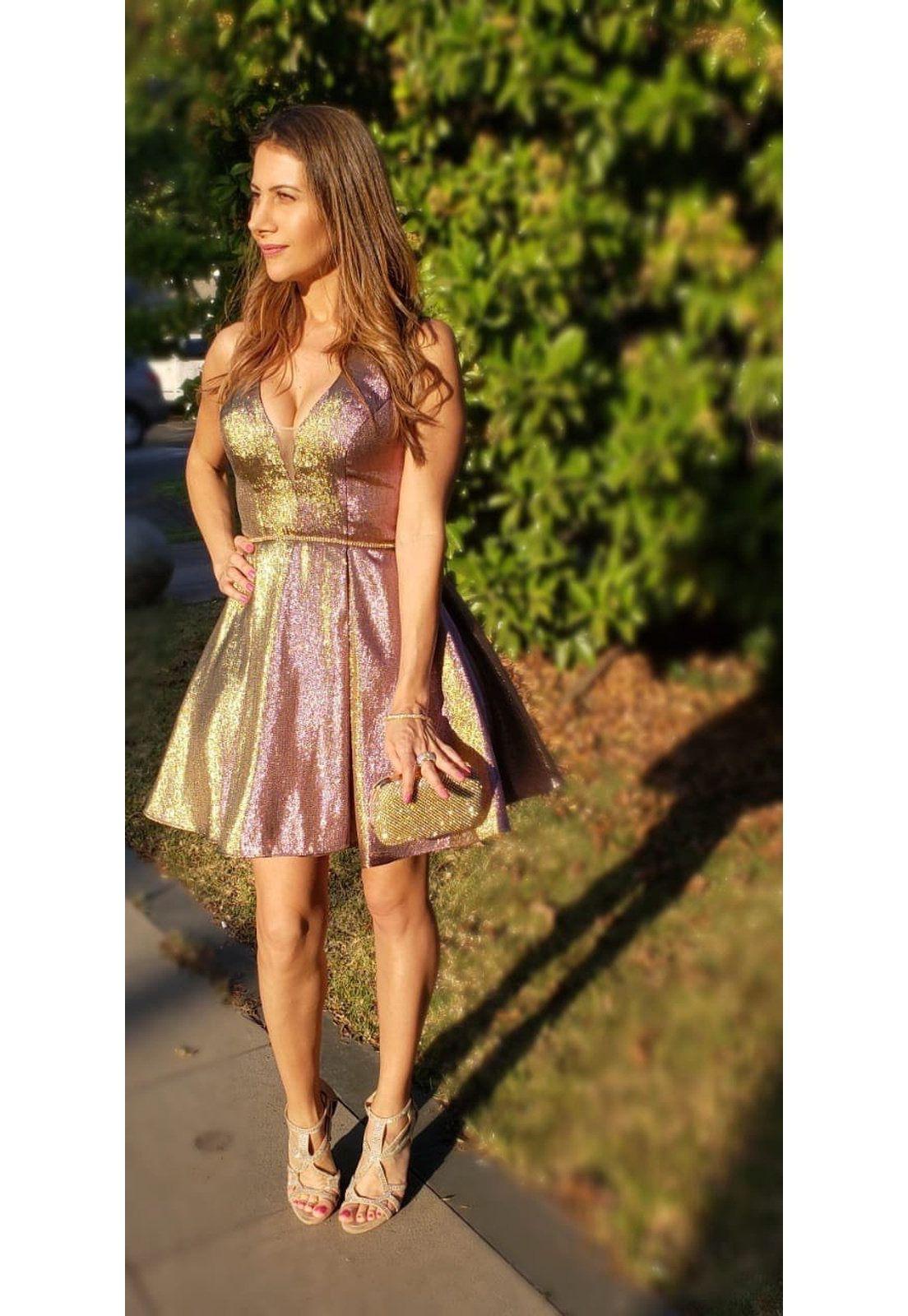 VESTIDO CORTO C021 ROSE GOLD-2