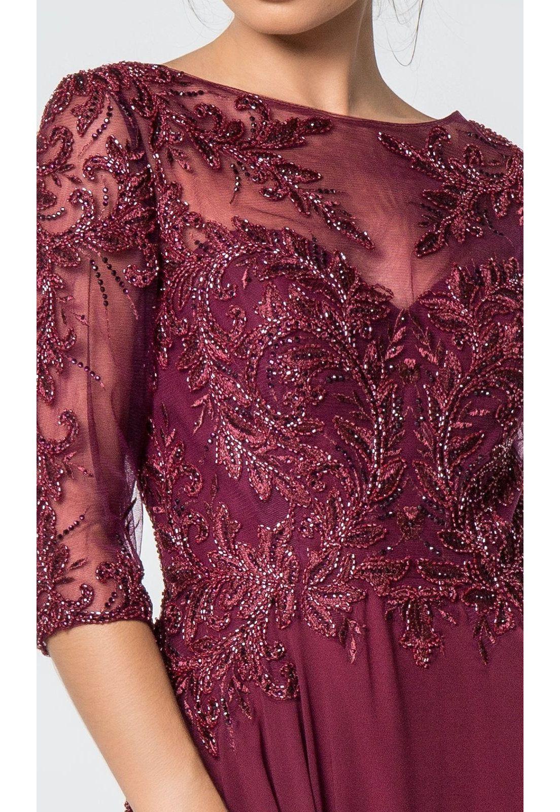 VESTIDO LARGO L2524 BURDEO-2
