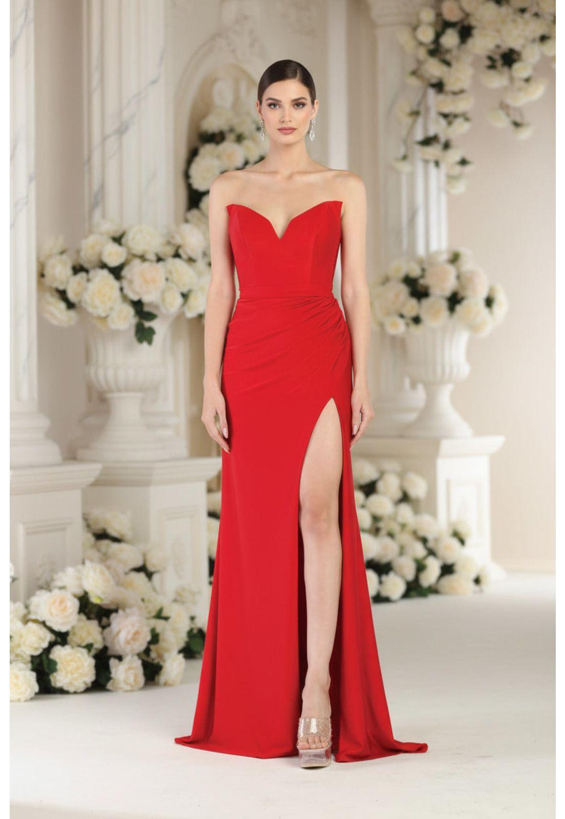 VESTIDO LARGO BELLAGIO ROJO-0