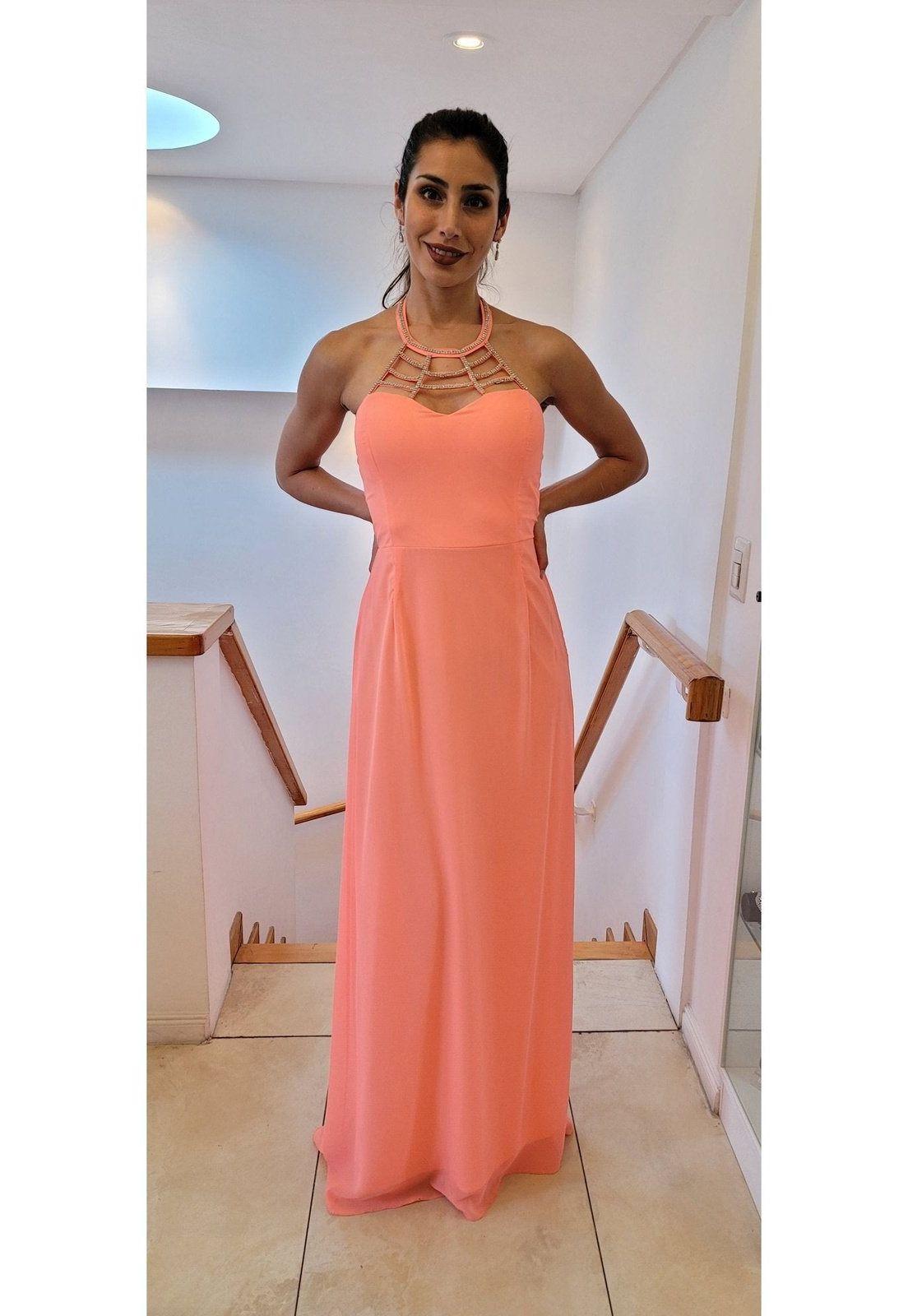 VESTIDO LARGO L626 CORAL-4