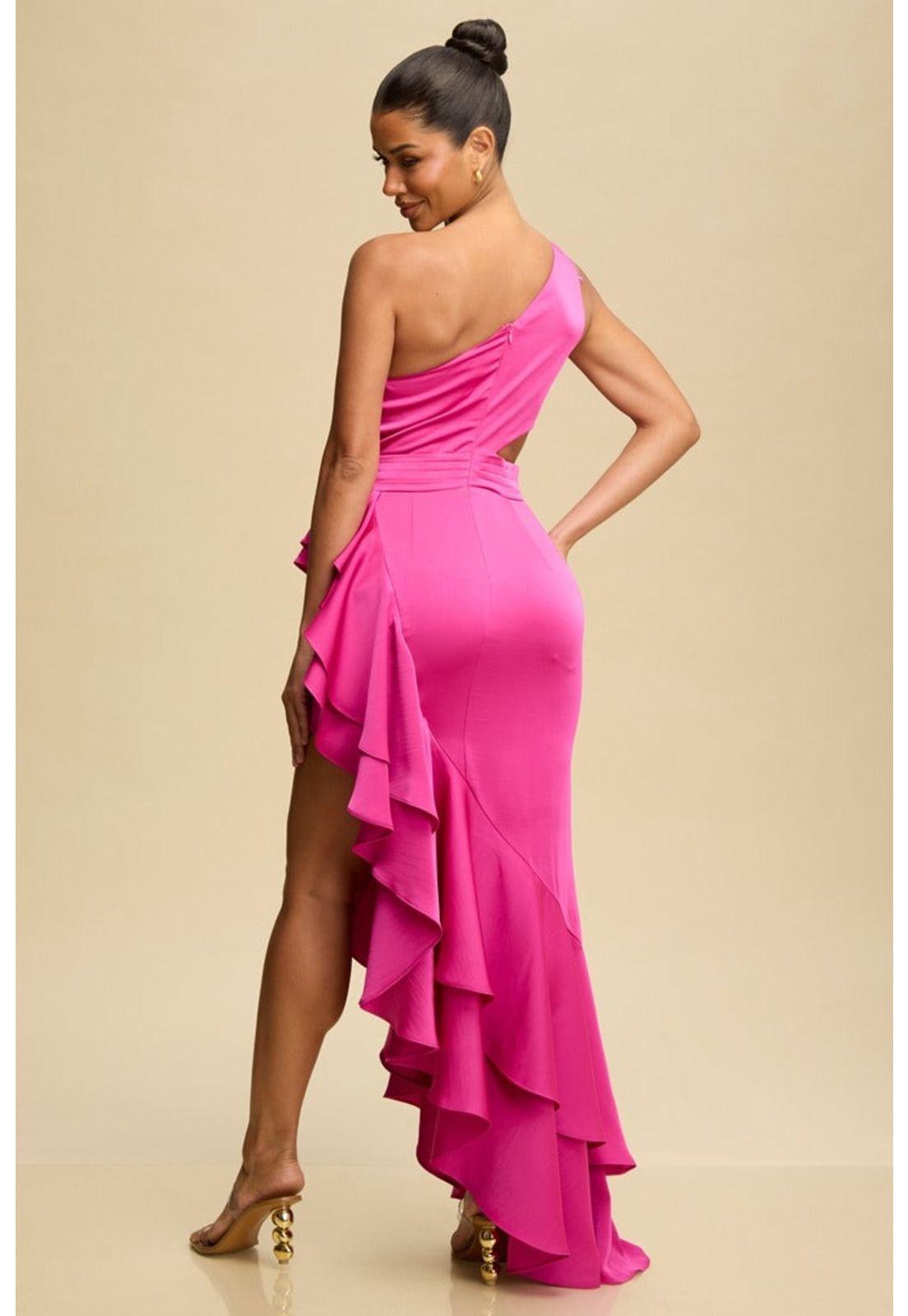 VESTIDO LARGO ANDALUCÍA FUCSIA-1